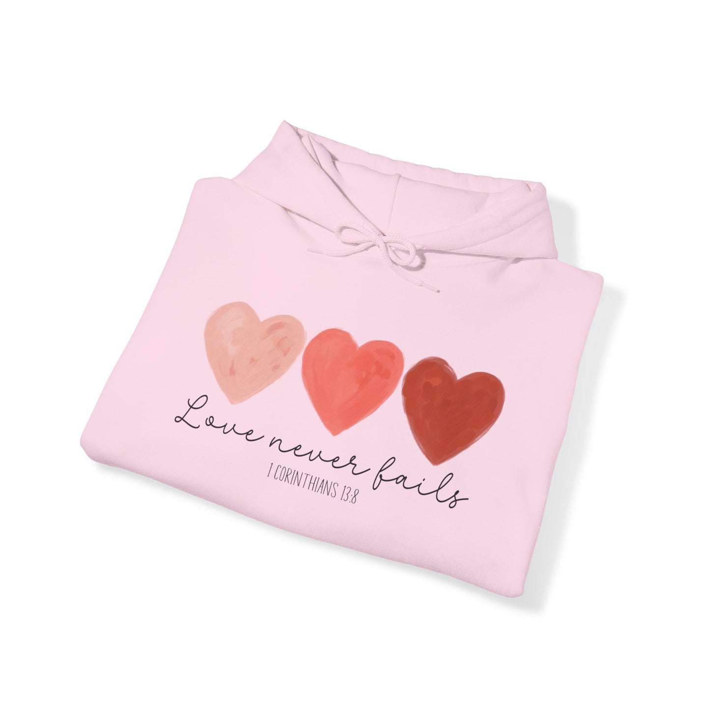 Love Never Fails Unisex Heavy Blend™ Hooded Sweatshirt