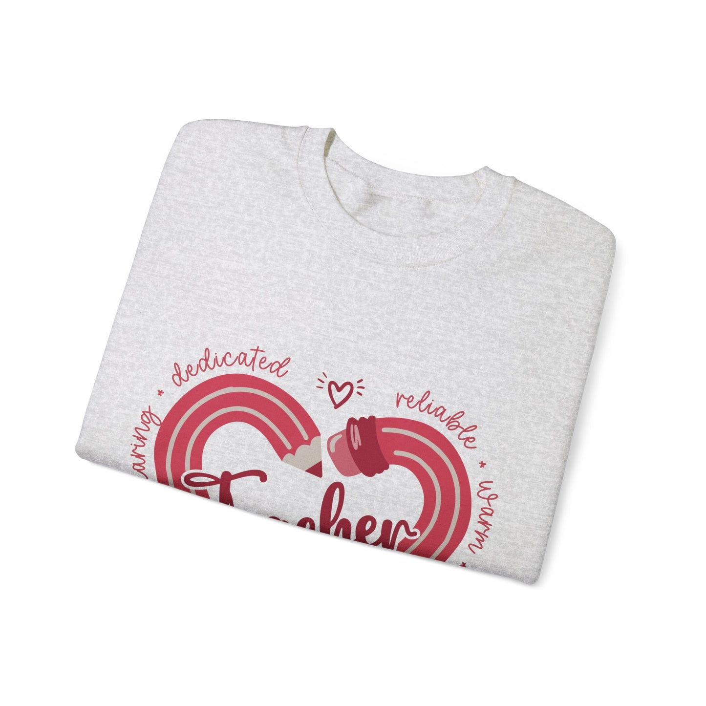 Teacher Heart Unisex Heavy Blend™ Crewneck Sweatshirt