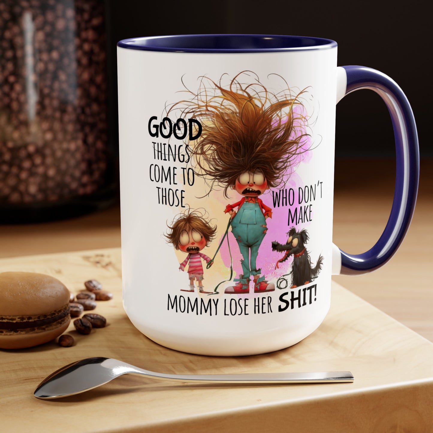 Mom Two-Tone Coffee Mugs, 15oz