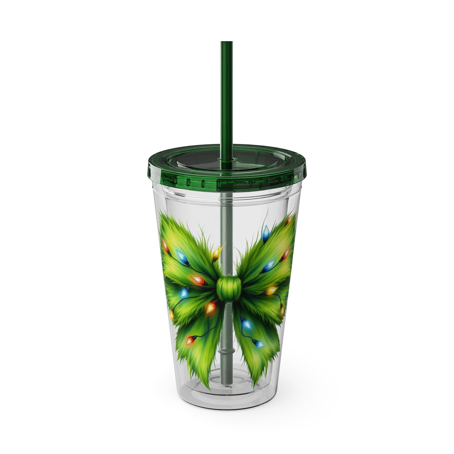 Grinch Bow Sunsplash Tumbler with Straw, 16oz