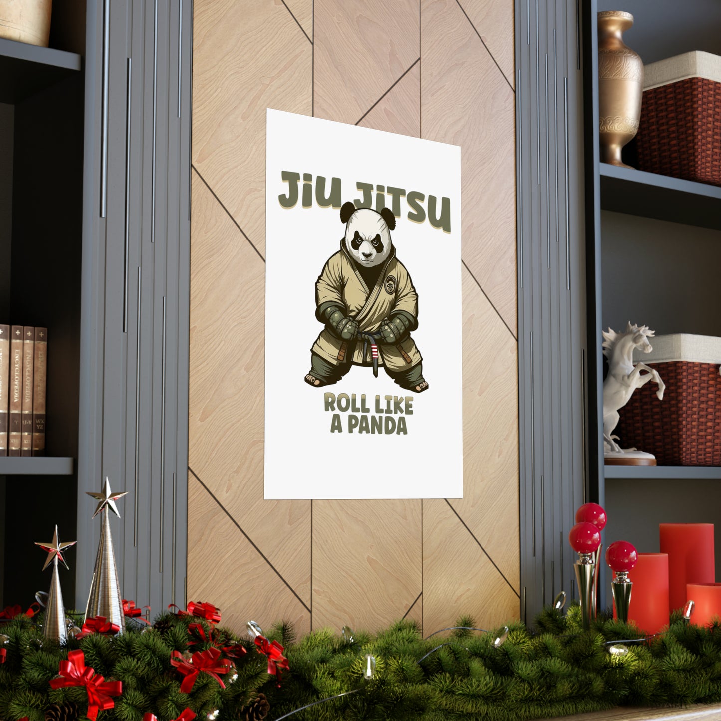 Jiu Jitsu Roll like a Panda Matte Vertical Posters