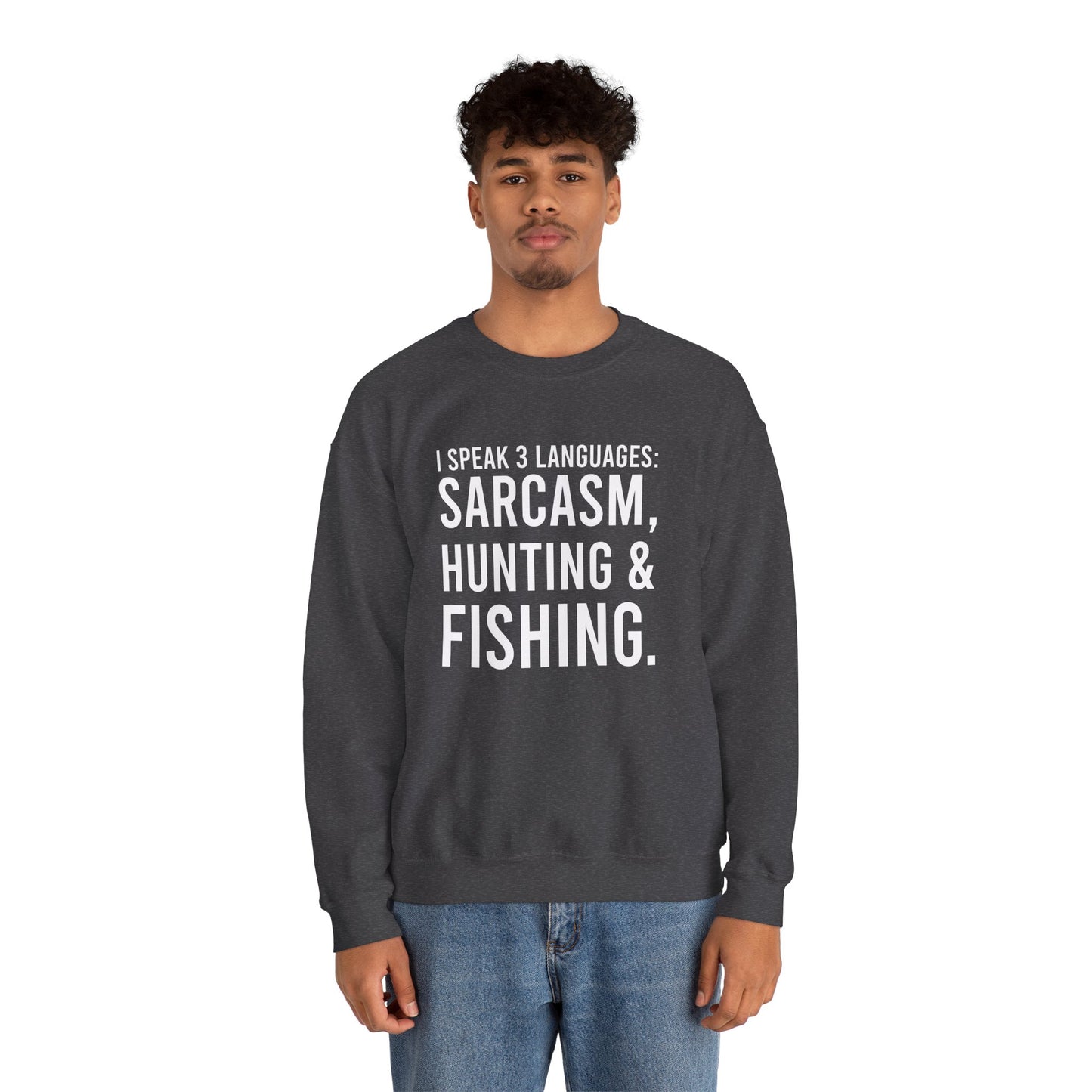 3 languages Unisex Heavy Blend™ Crewneck Sweatshirt
