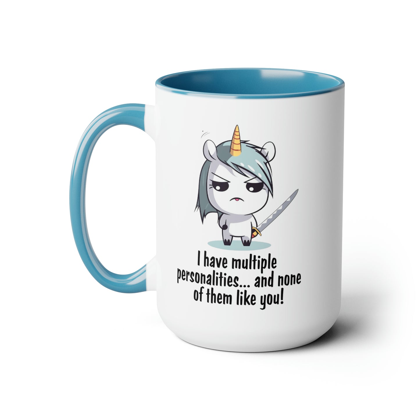 Multiple Personalities Two-Tone Coffee Mugs, 15oz