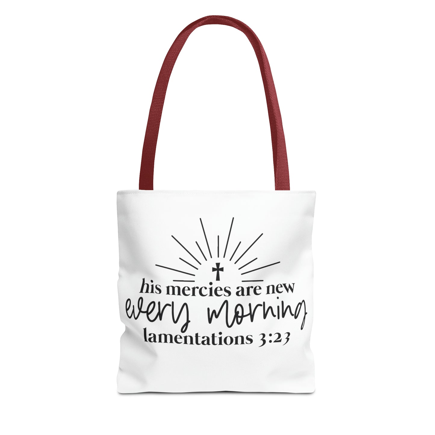 His Mercies Tote Bag (AOP)