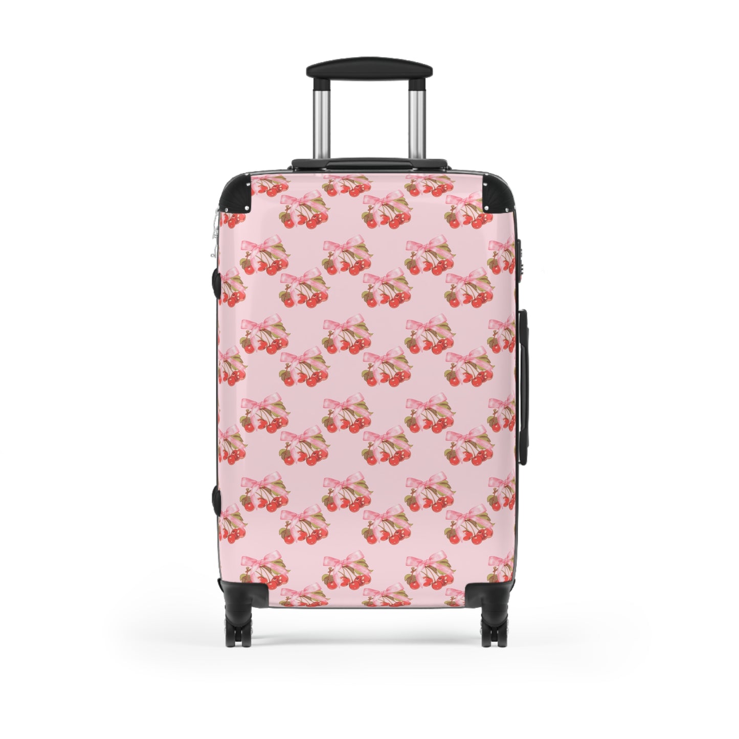Cherries and Bows Travel Suitcase – Stylish Luggage for Trendy Adventures