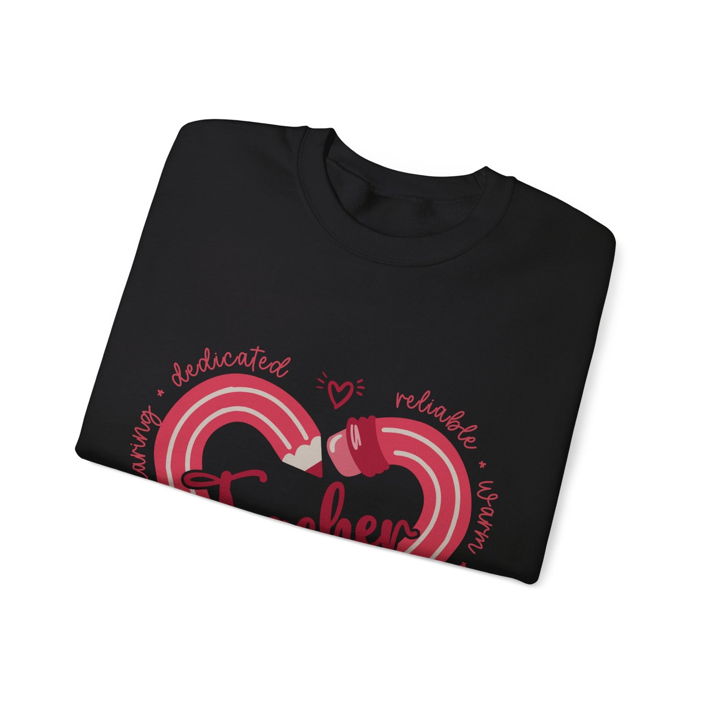 Teacher Heart Unisex Heavy Blend™ Crewneck Sweatshirt