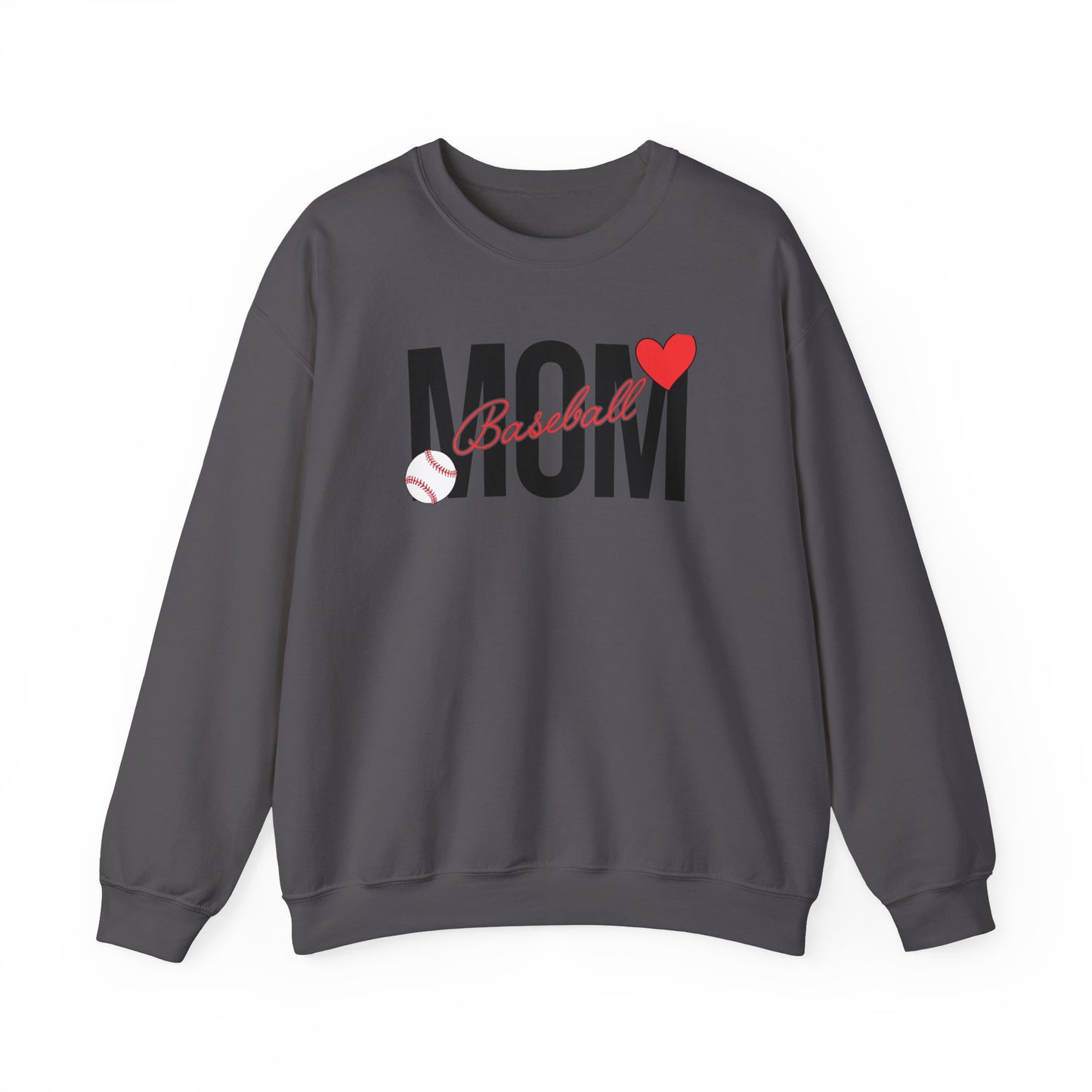 Baseball Mom Heart Unisex Heavy Blend™ Crewneck Sweatshirt