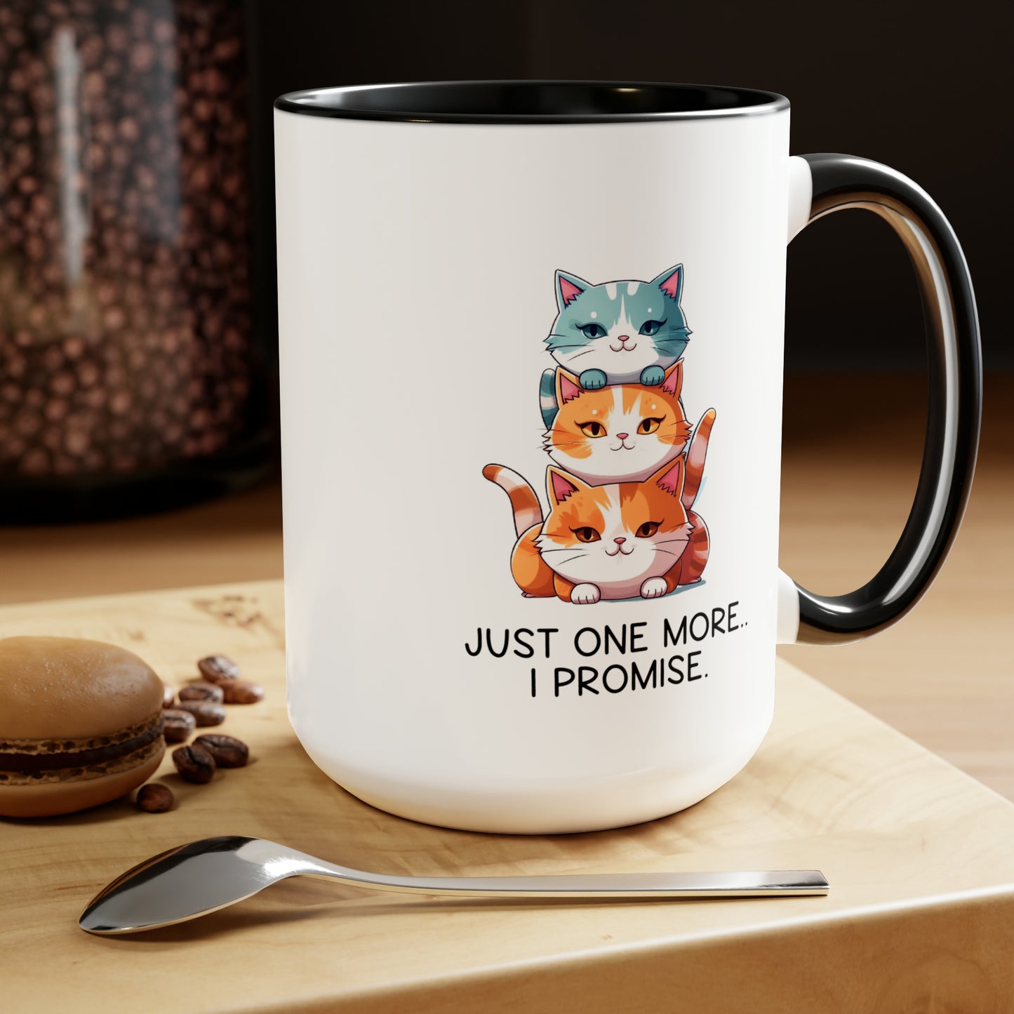 One more Cat Two-Tone Coffee Mugs, 15oz