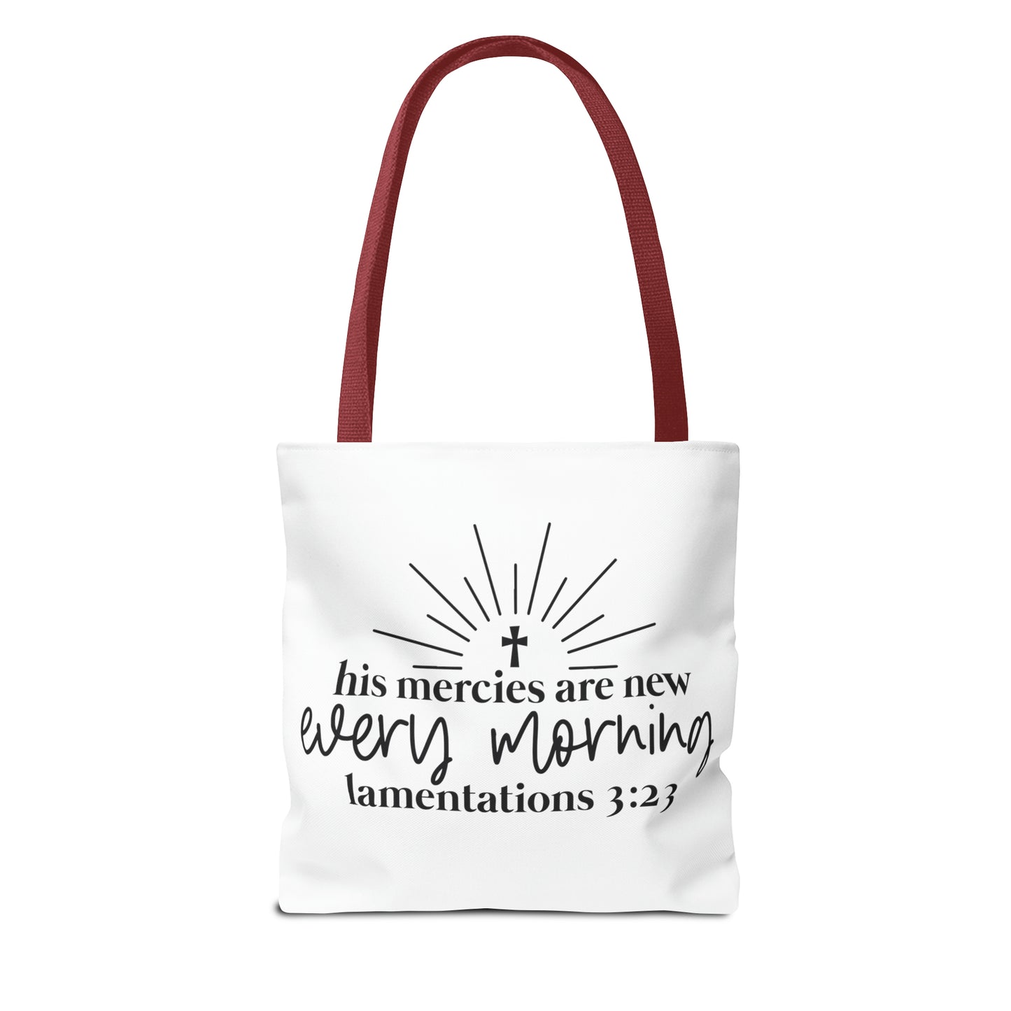 His Mercies Tote Bag (AOP)