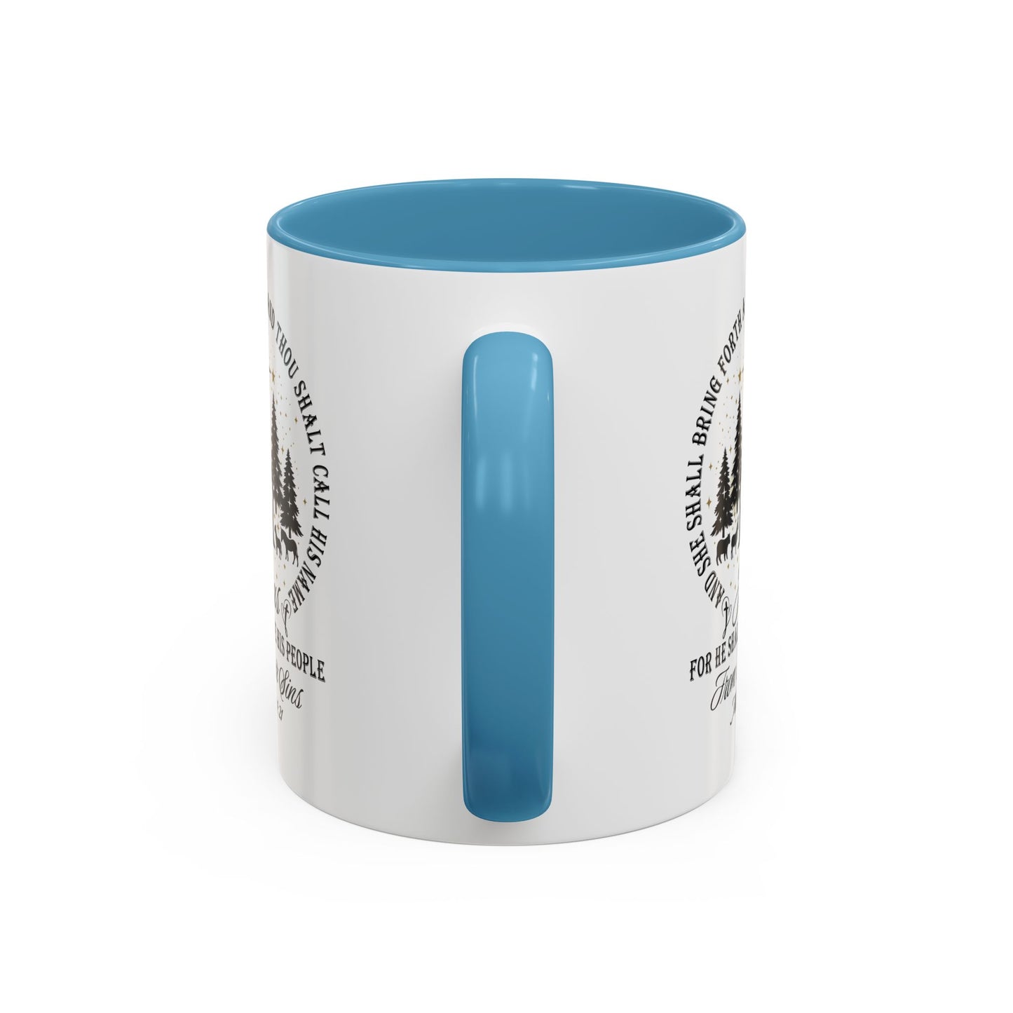 Matthew 1:21 Accent Coffee Mug (11, 15oz)