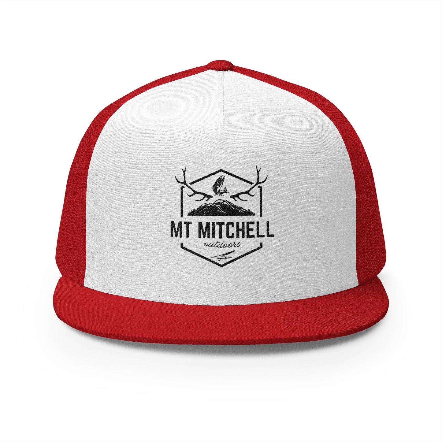 Embroidered 5 Panel Trucker Cap - MT MITCHELL Outdoor Style