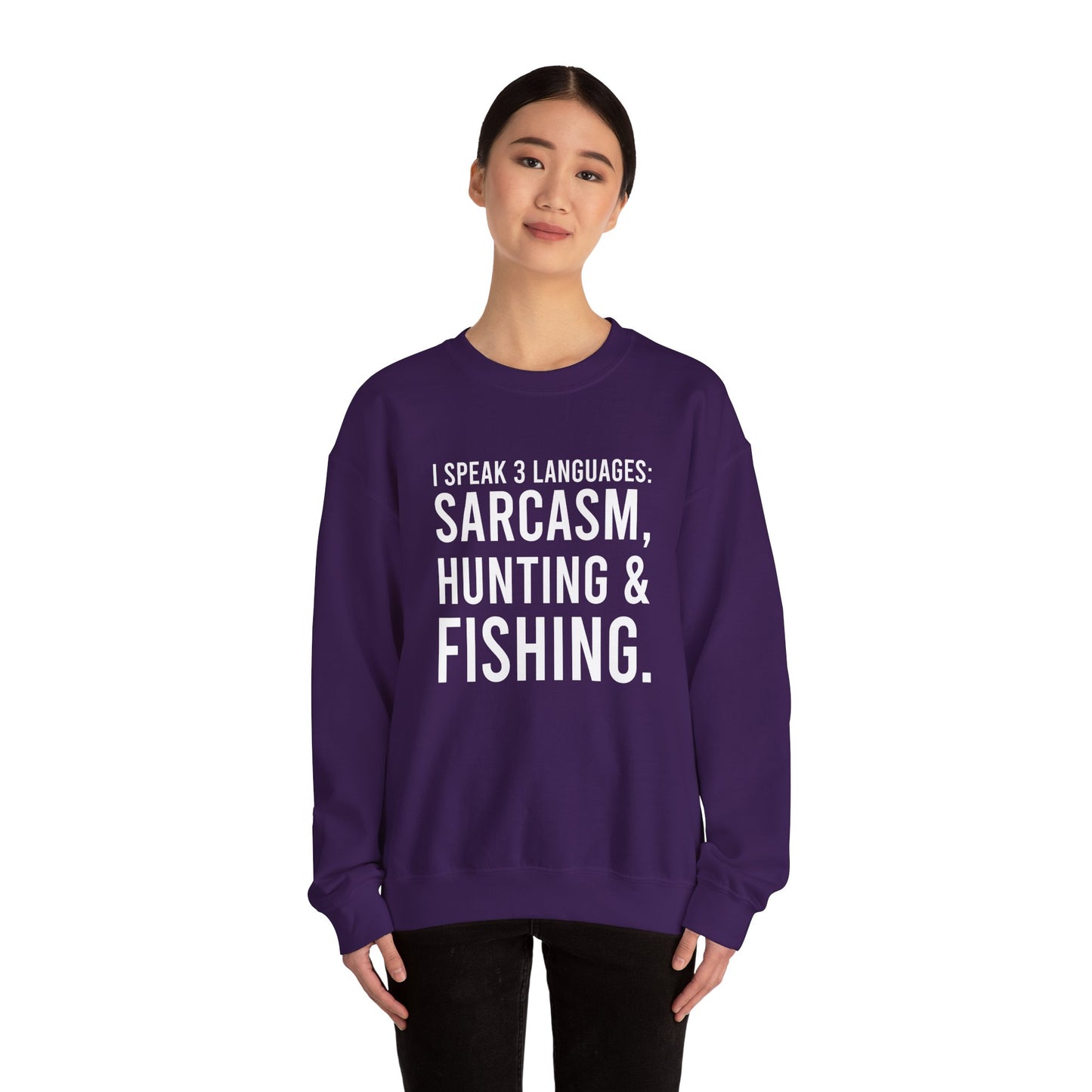 3 languages Unisex Heavy Blend™ Crewneck Sweatshirt