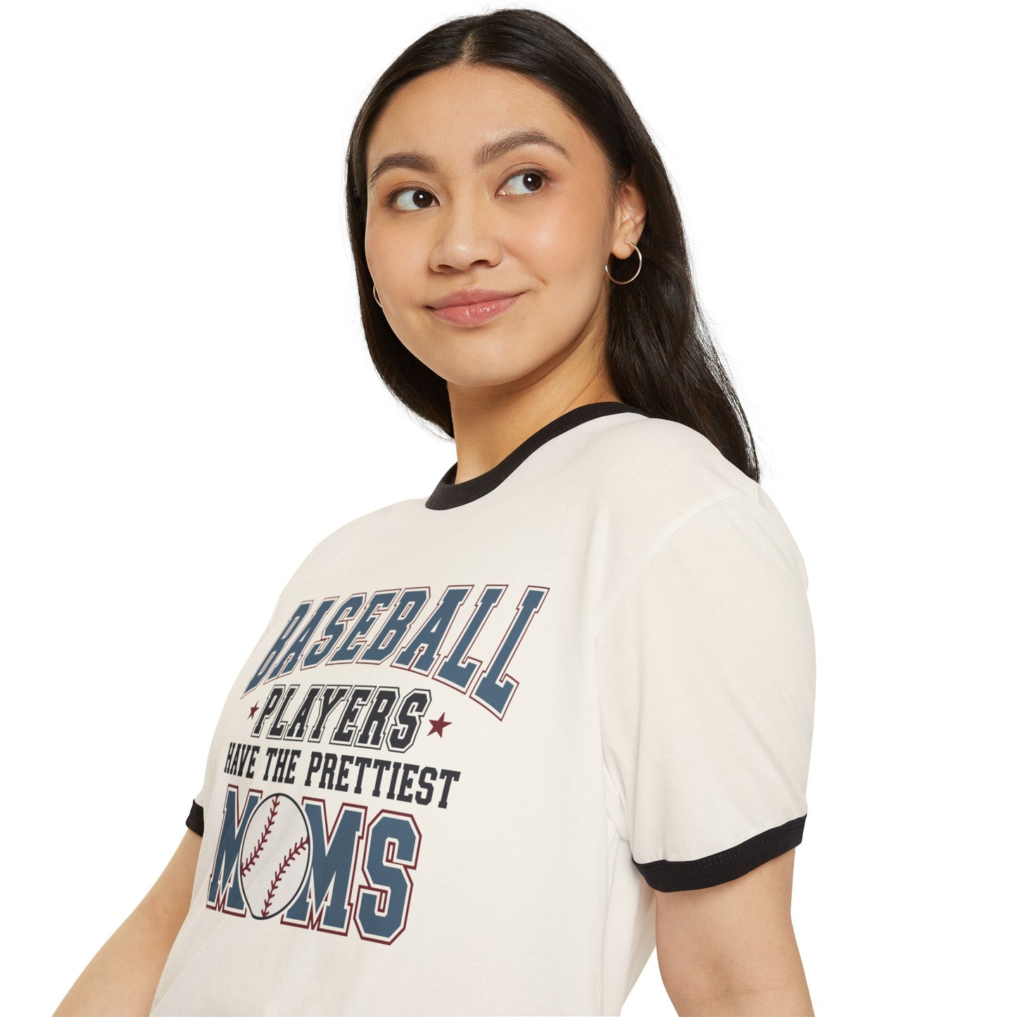 Baseball Players Have The Prettiest Moms Unisex Cotton Ringer T-Shirt