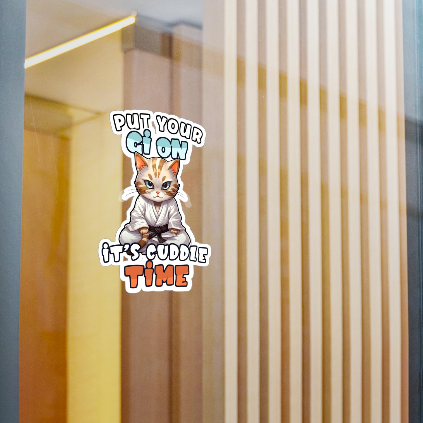 Cat Cuddle Kiss-Cut Vinyl Decals