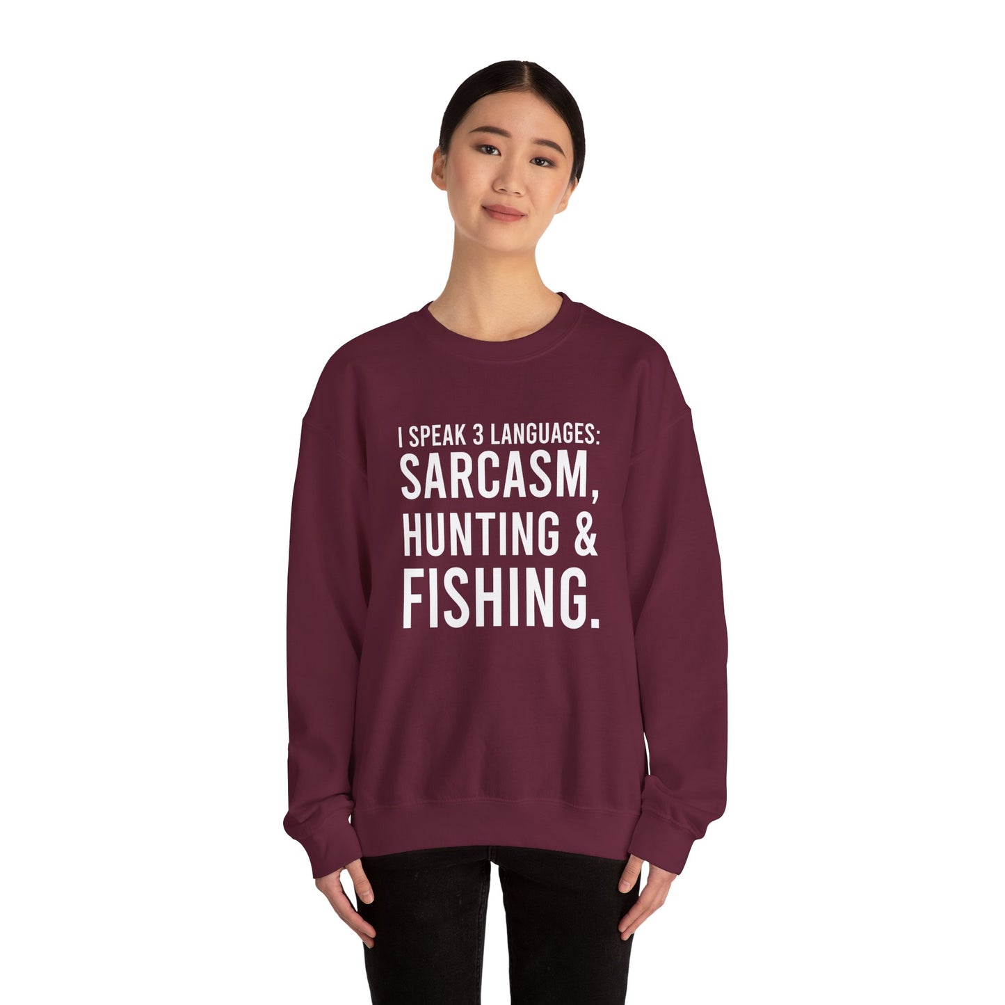 3 languages Unisex Heavy Blend™ Crewneck Sweatshirt