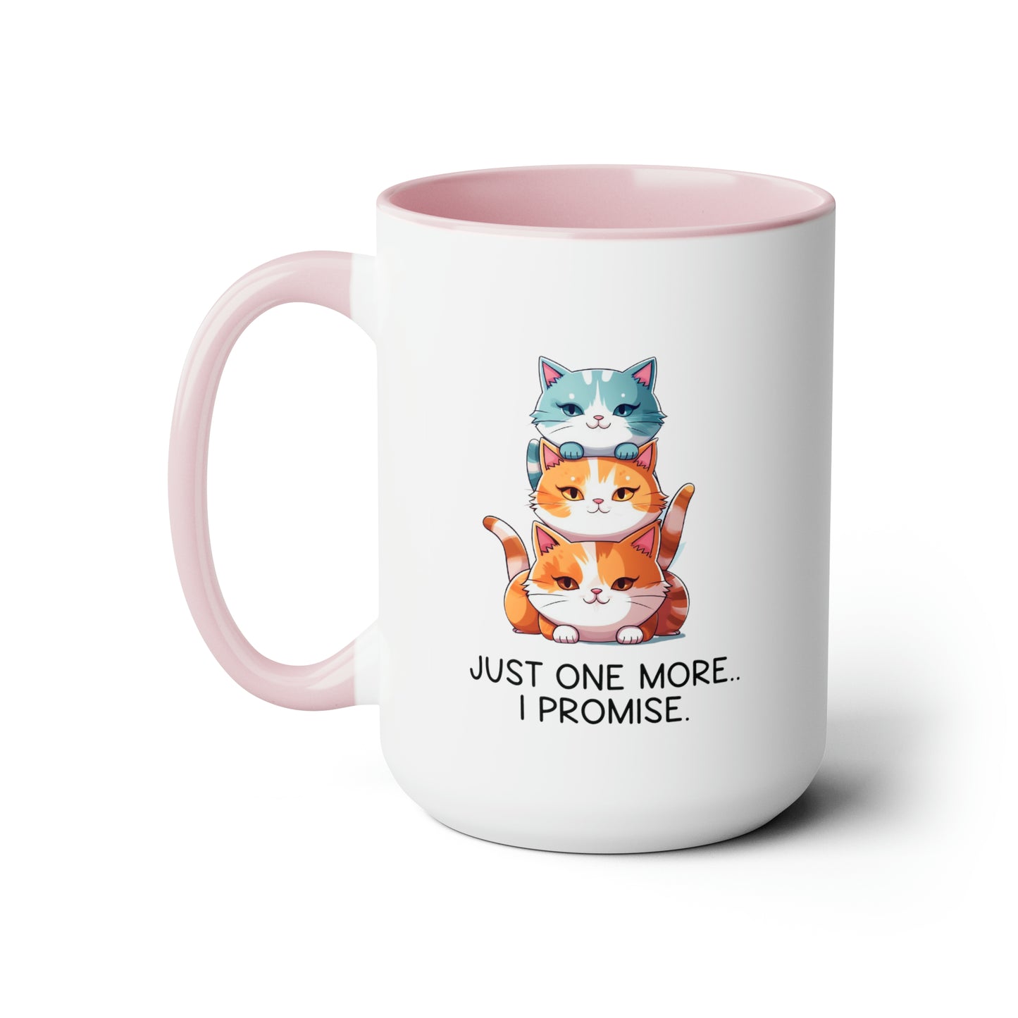 One more Cat Two-Tone Coffee Mugs, 15oz