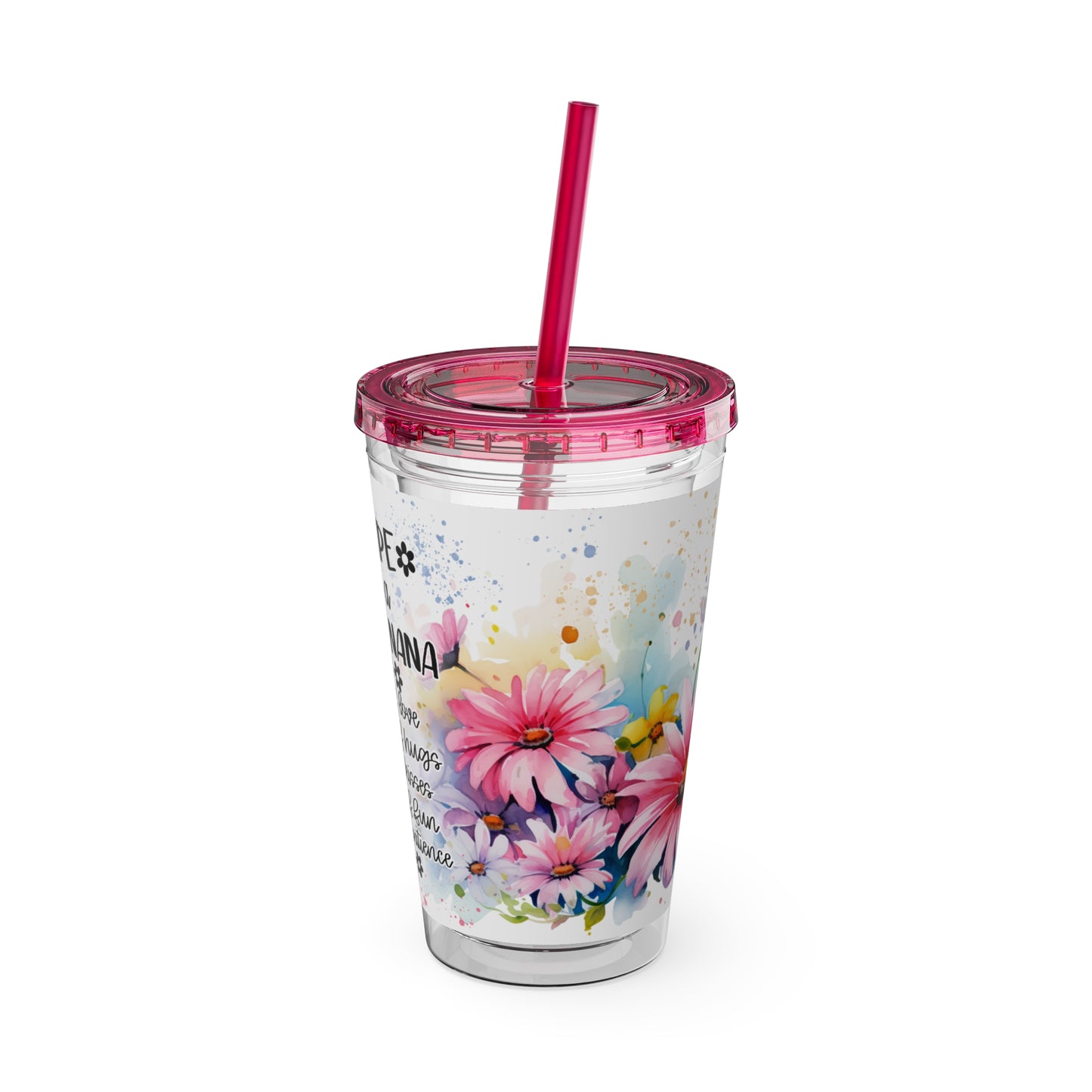 Nana Sunsplash Tumbler with Straw, 16oz