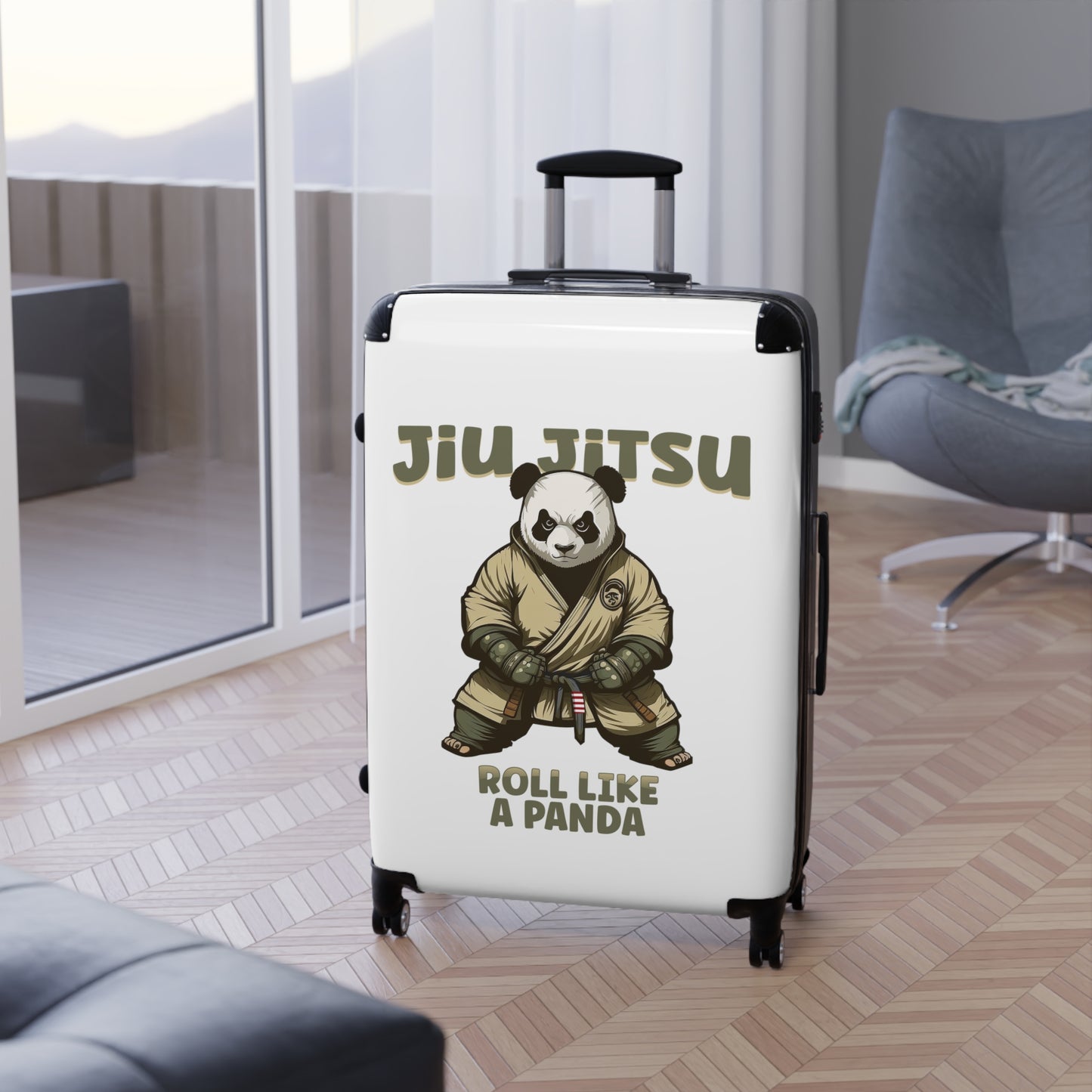 Jiu Jitsu Roll Like a Panda Suitcase