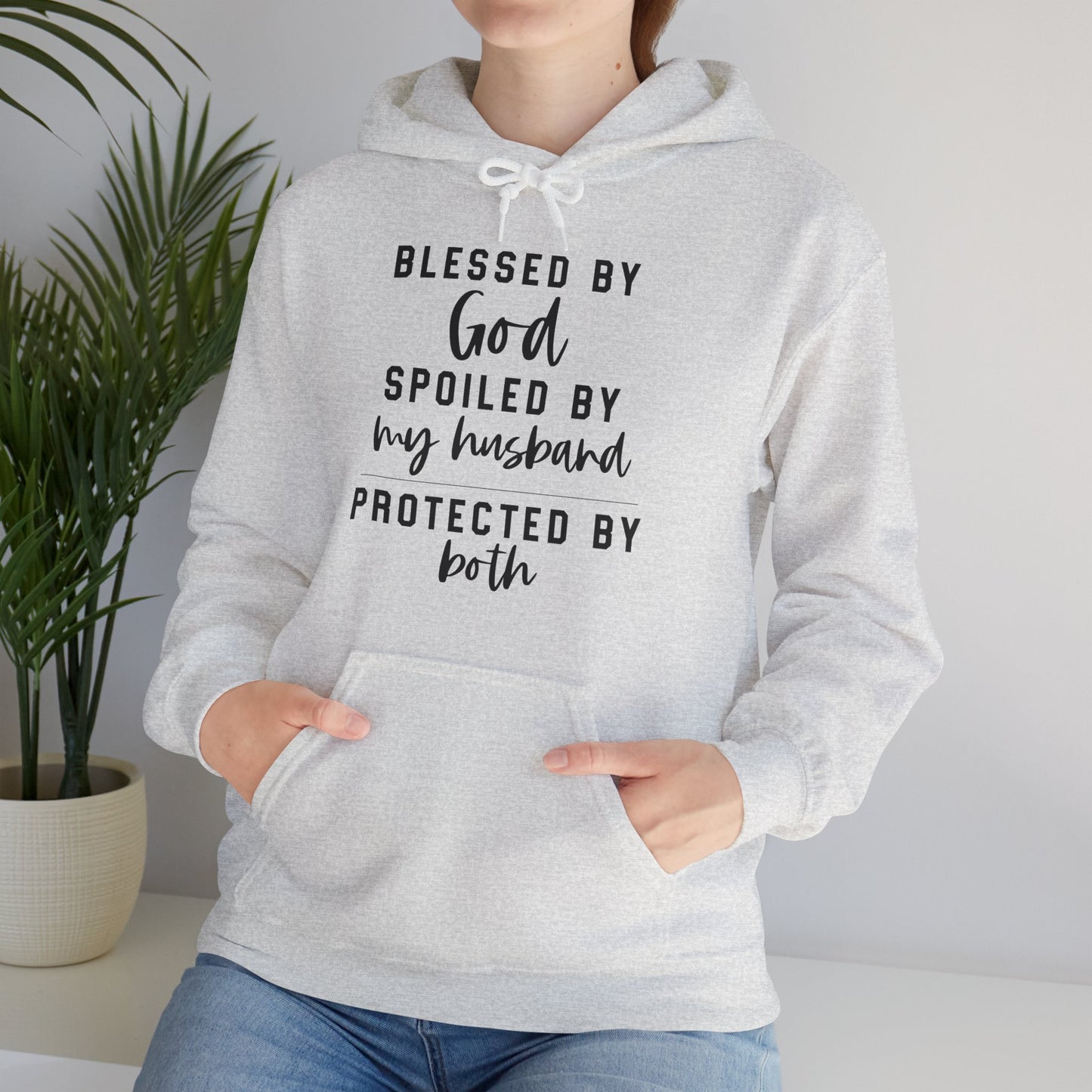 Protected by Both Unisex Heavy Blend™ Hooded Sweatshirt