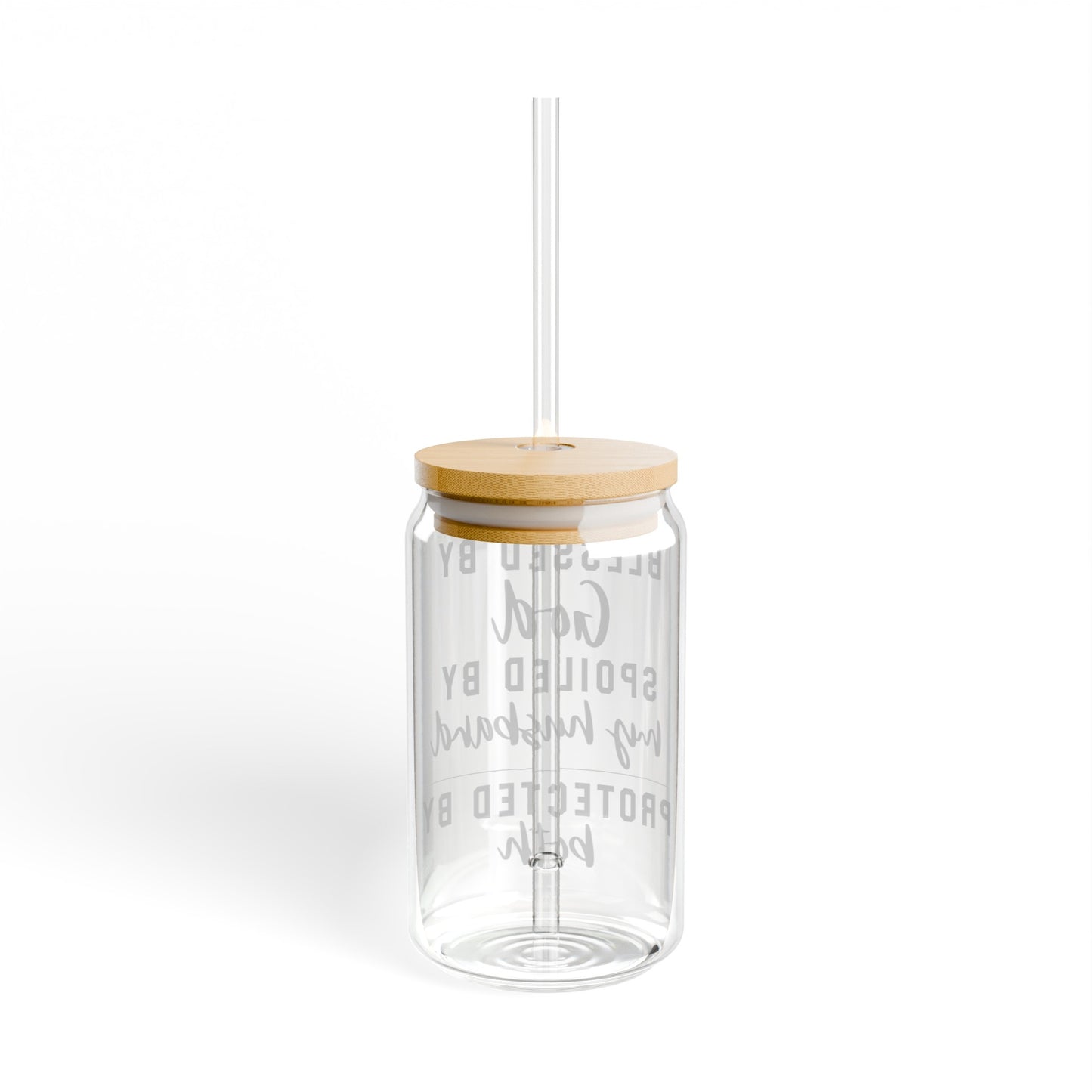 Blessed and Protected Sipper Glass, 16oz