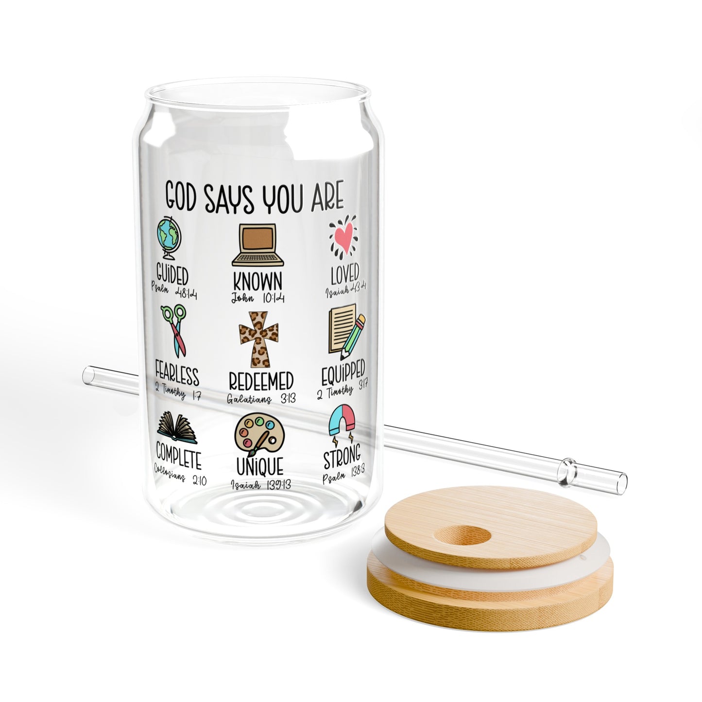 God Says V1 Sipper Glass, 16oz