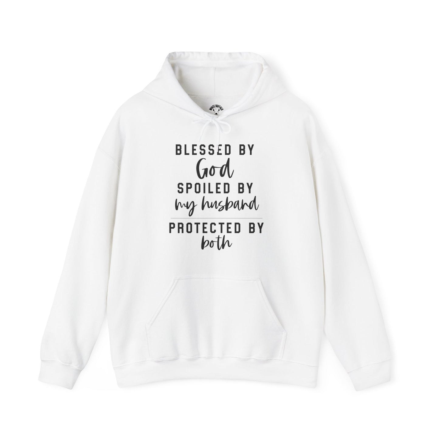 Protected by Both Unisex Heavy Blend™ Hooded Sweatshirt