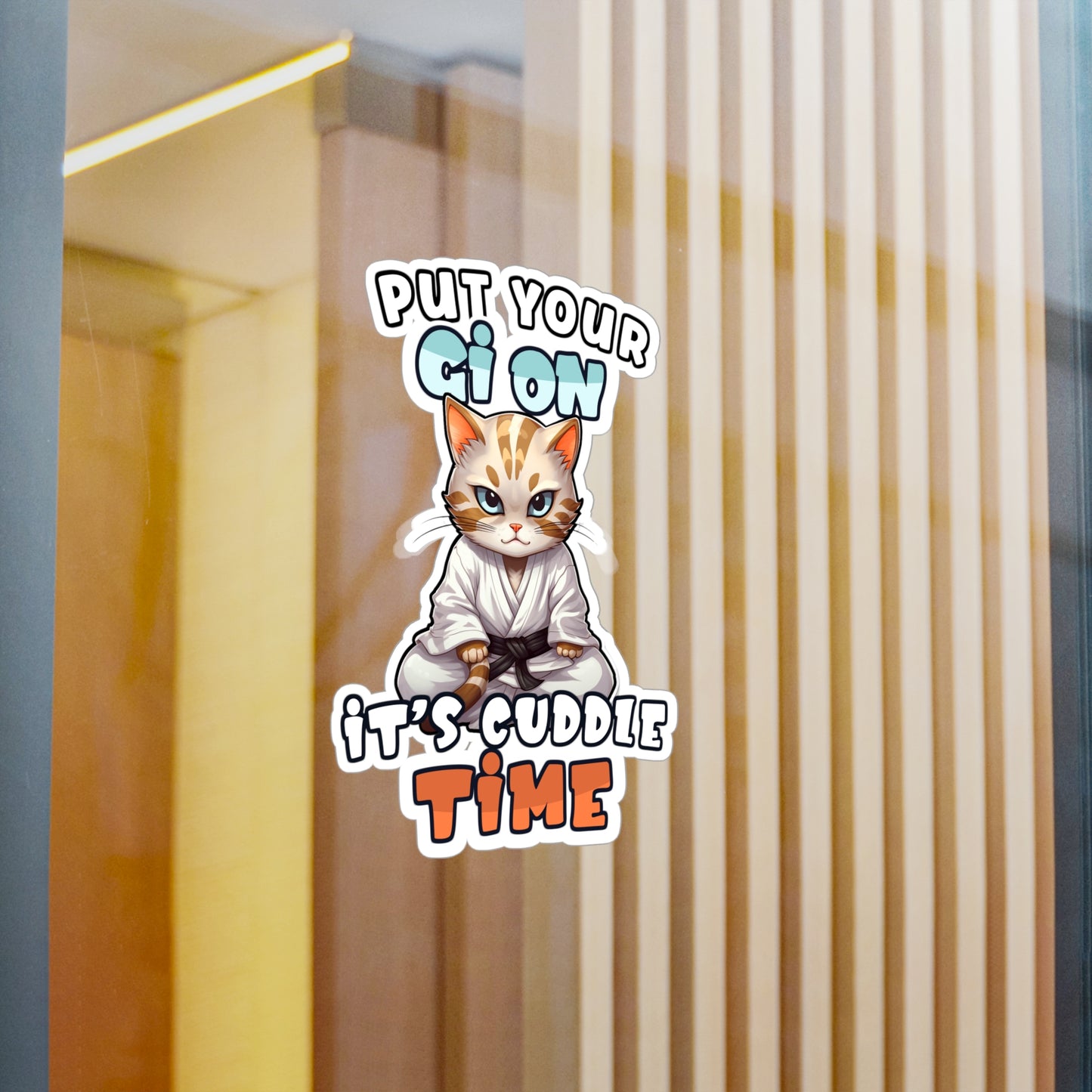 Cat Cuddle Kiss-Cut Vinyl Decals