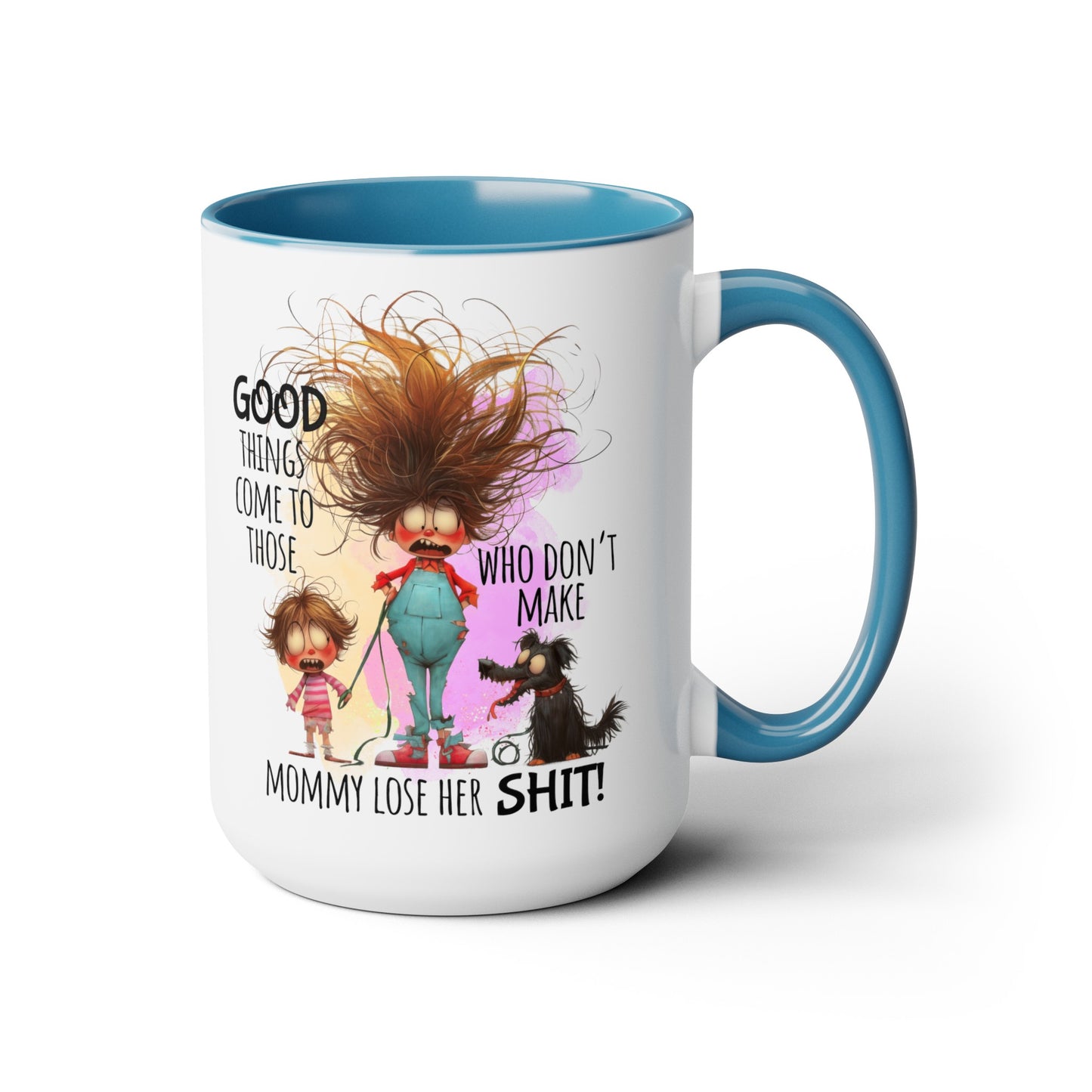 Mom Two-Tone Coffee Mugs, 15oz