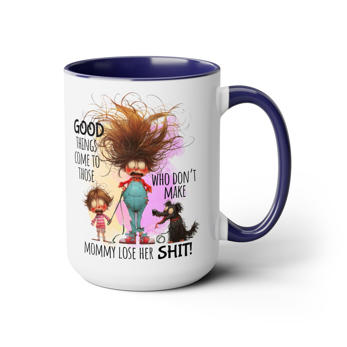 Mom Two-Tone Coffee Mugs, 15oz