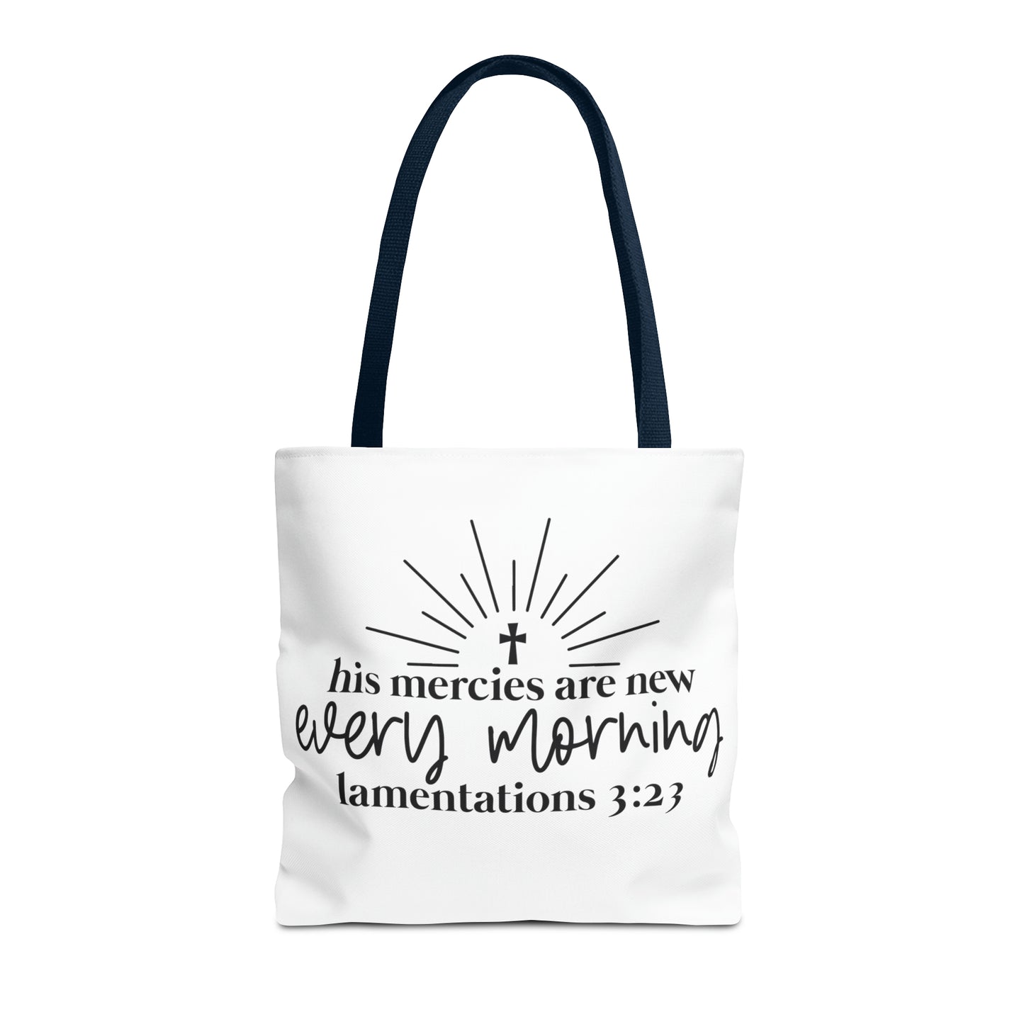 His Mercies Tote Bag (AOP)
