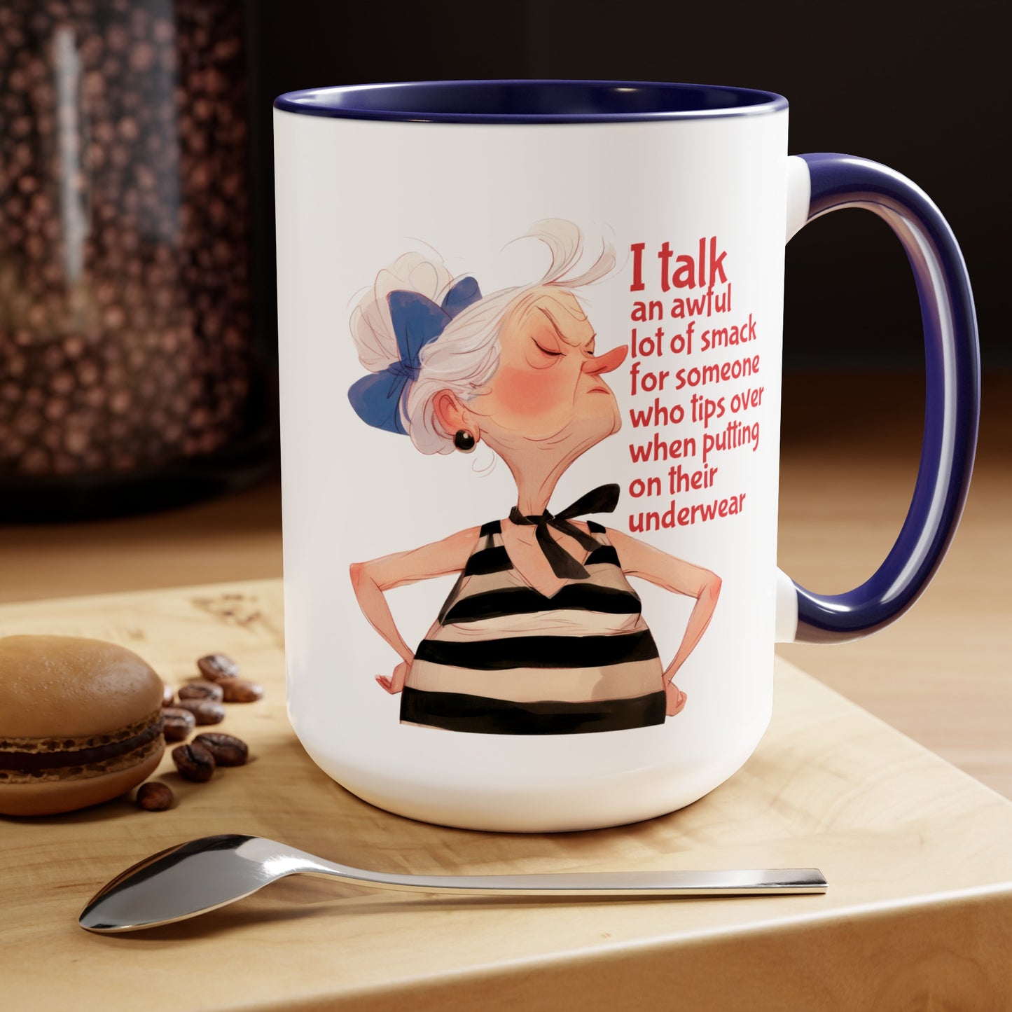 I talk smack Two-Tone Coffee Mugs, 15oz