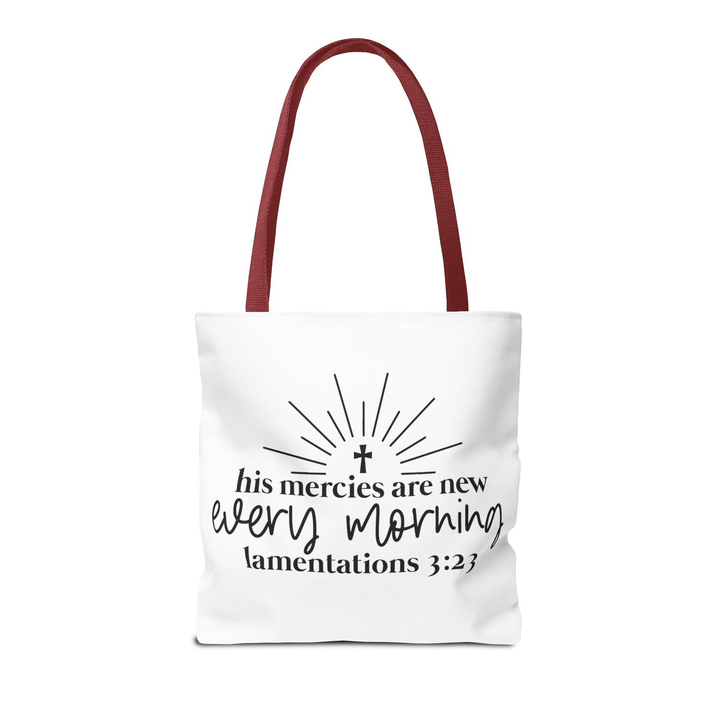 His Mercies Tote Bag (AOP)