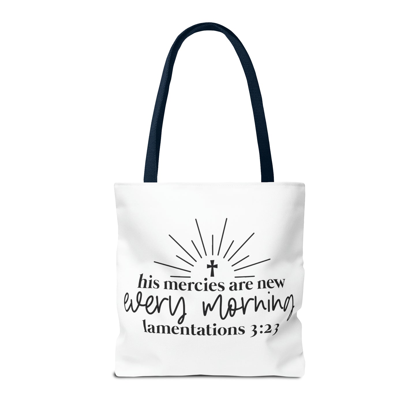 His Mercies Tote Bag (AOP)
