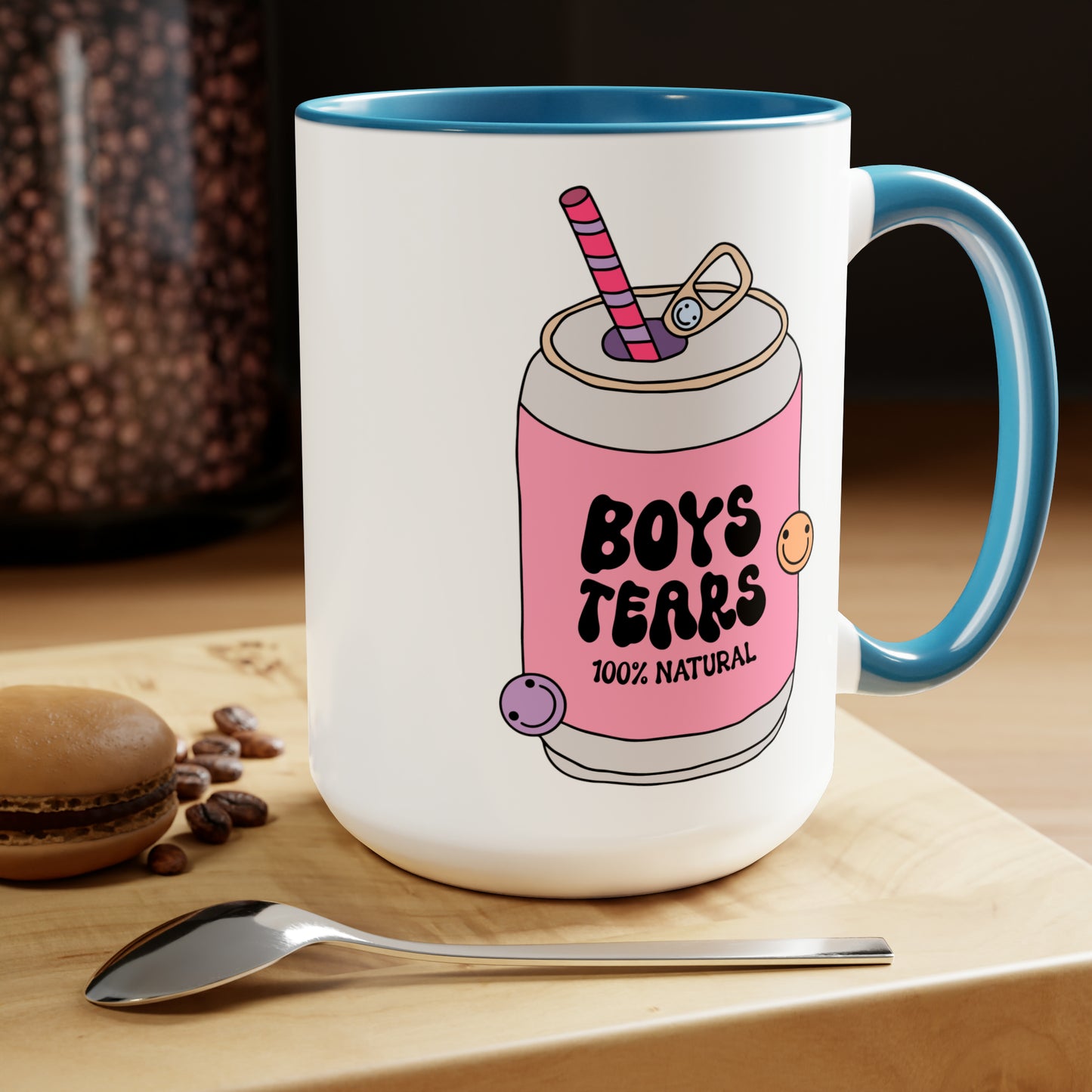 Boys Tears Two-Tone Coffee Mugs, 15oz