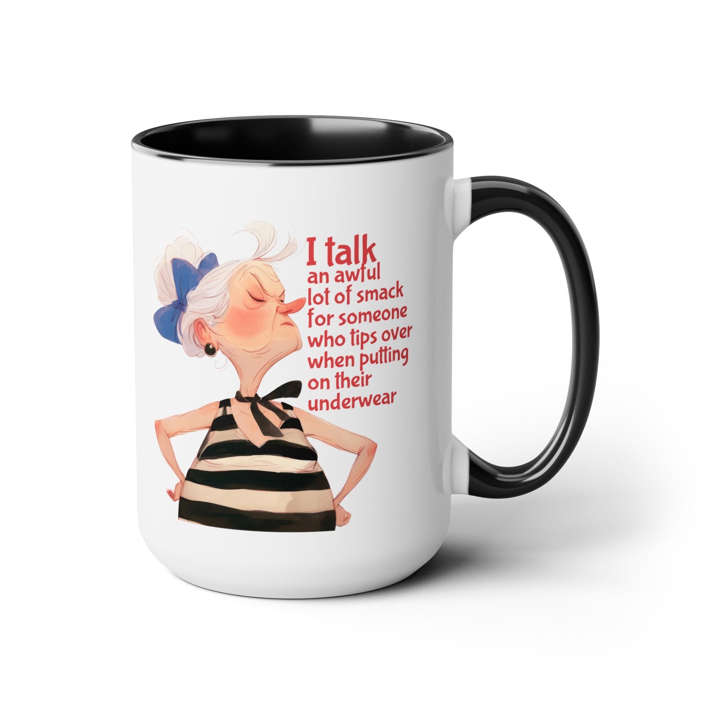 I talk smack Two-Tone Coffee Mugs, 15oz