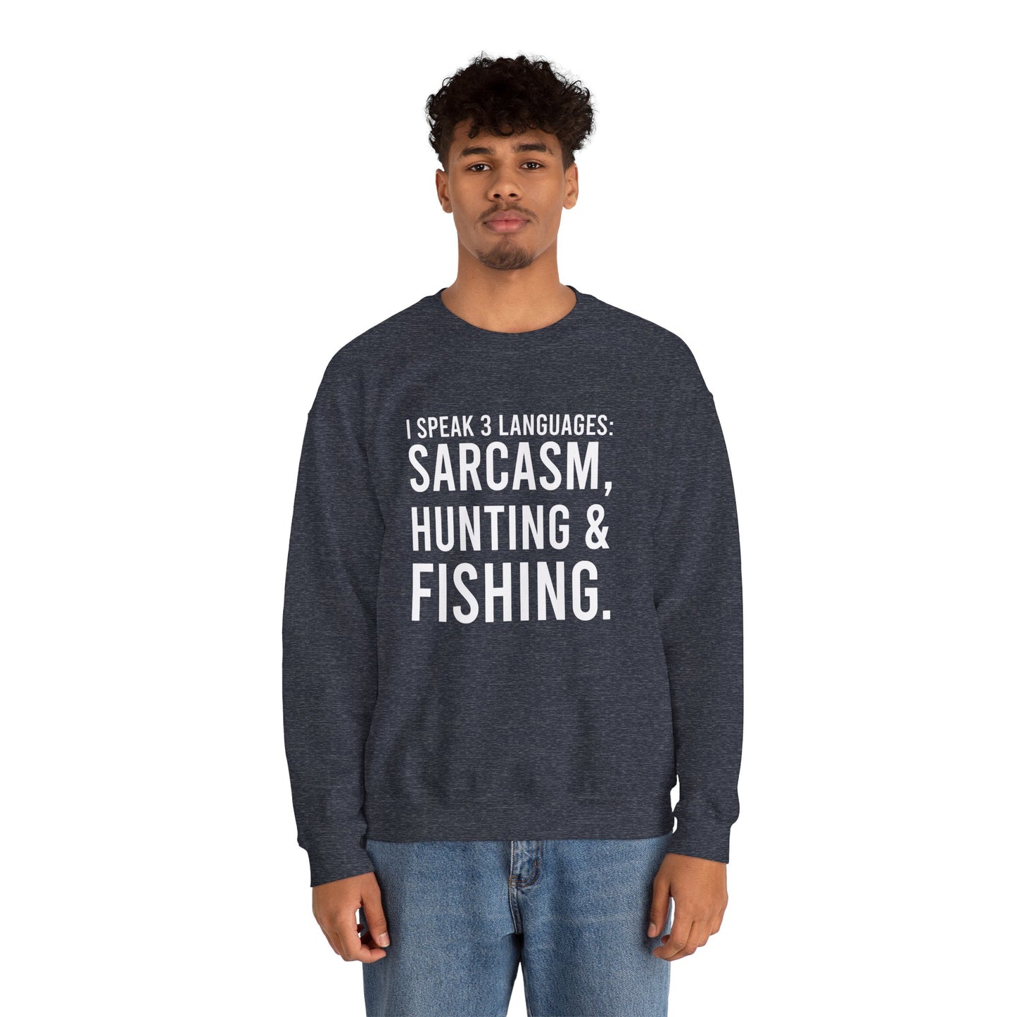 3 languages Unisex Heavy Blend™ Crewneck Sweatshirt