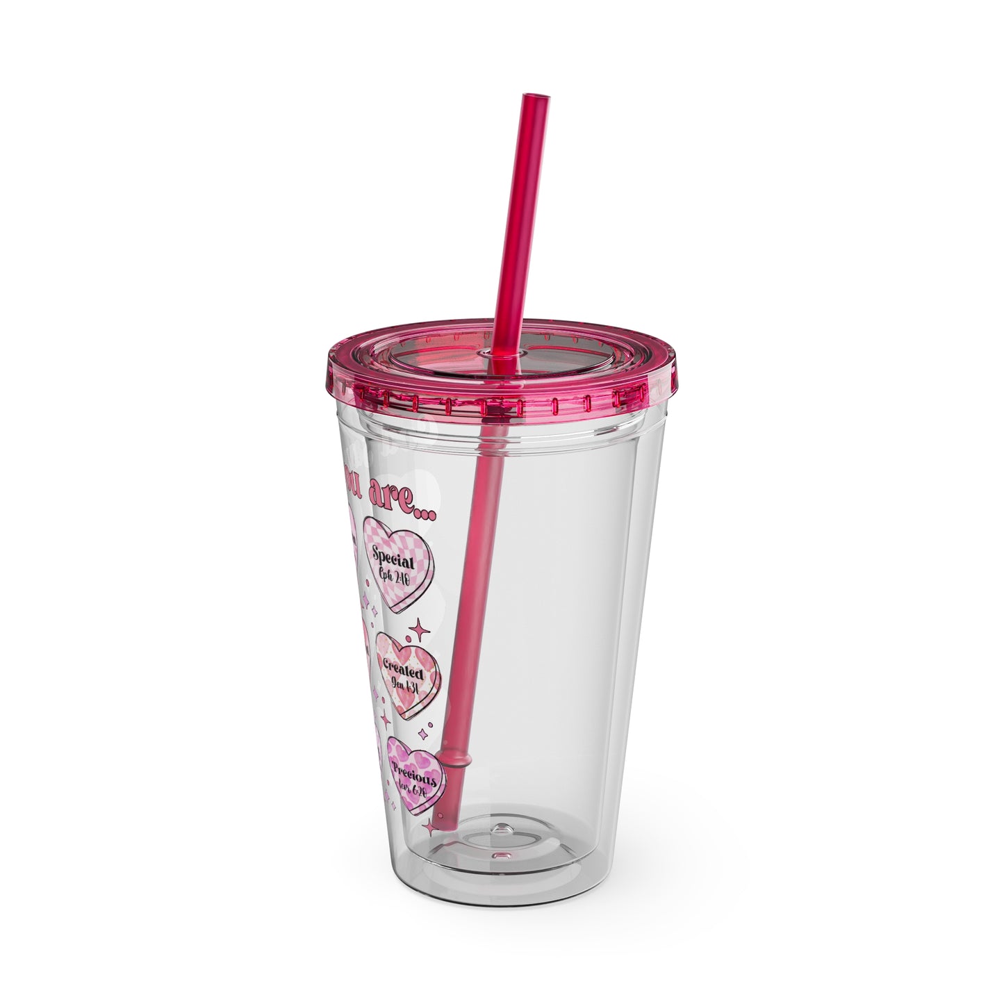 God Says Sunsplash Tumbler with Straw, 16oz