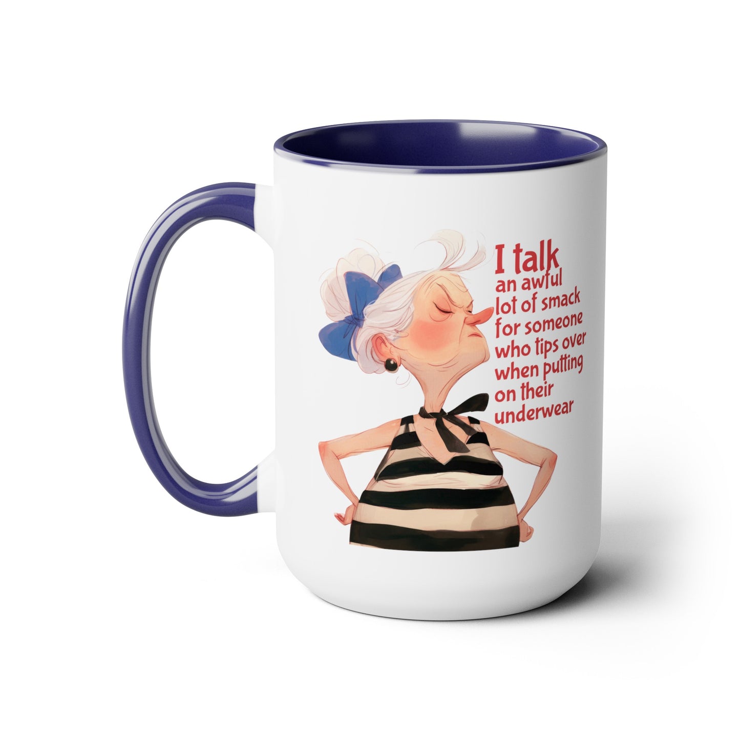 I talk smack Two-Tone Coffee Mugs, 15oz