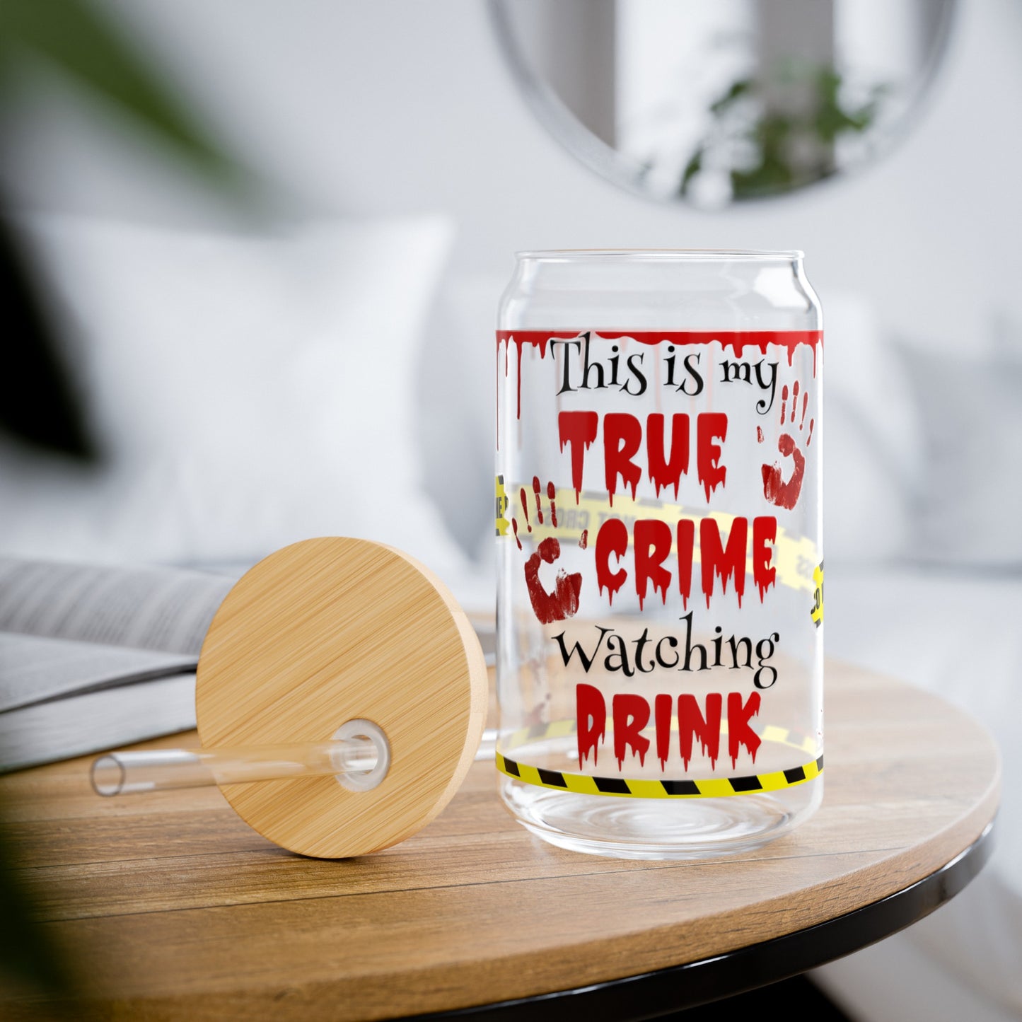 True Crime Sipper Glass, 16oz