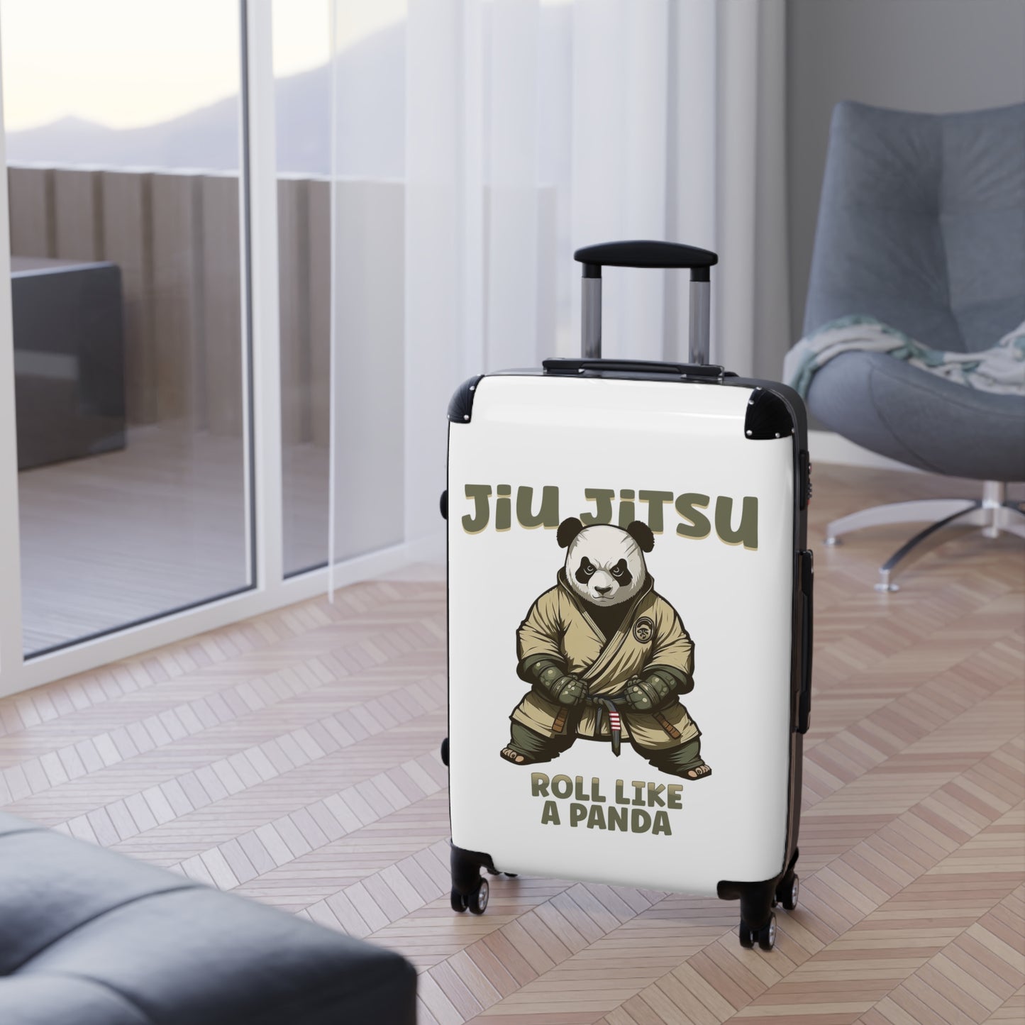 Jiu Jitsu Roll Like a Panda Suitcase