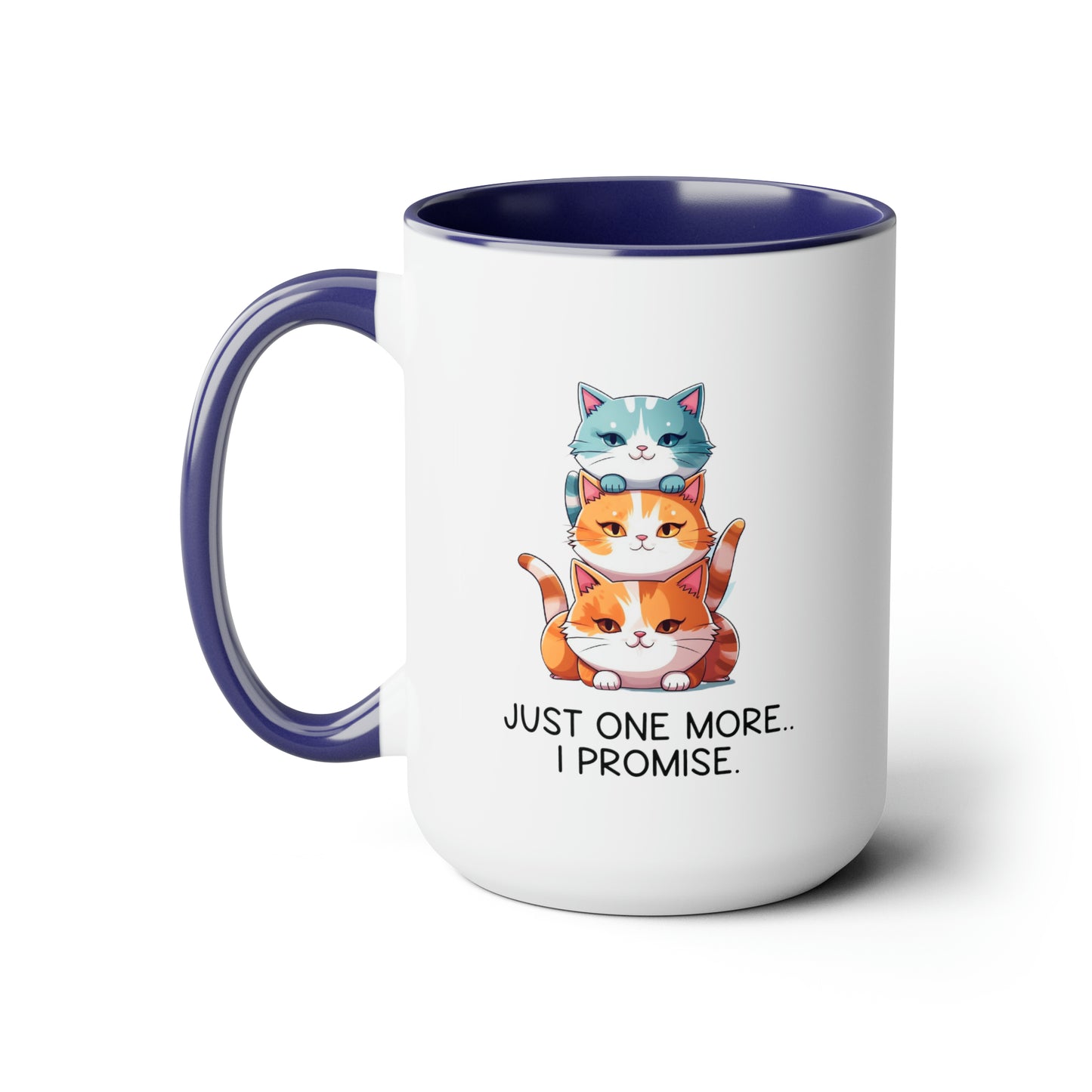 One more Cat Two-Tone Coffee Mugs, 15oz