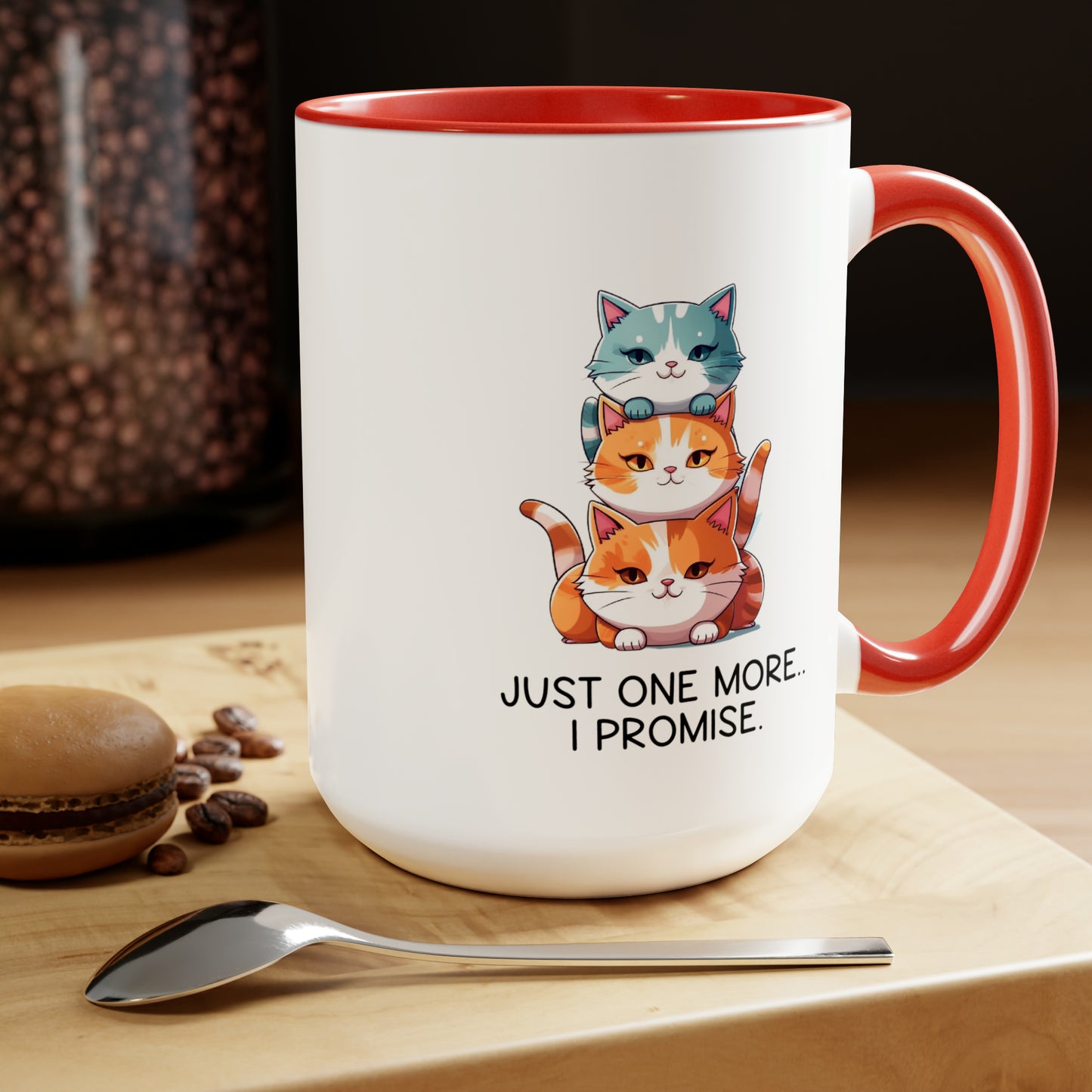 One more Cat Two-Tone Coffee Mugs, 15oz
