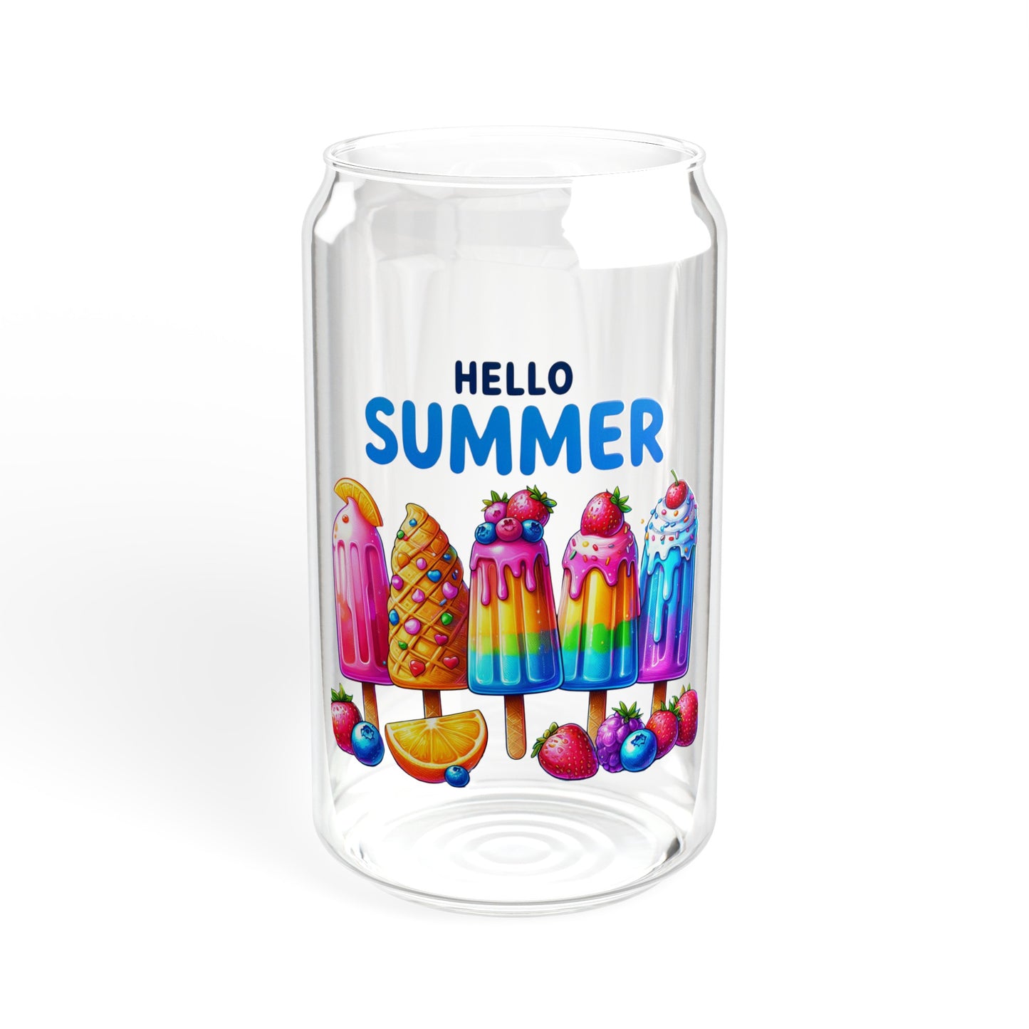 Hello Summer Sipper Glass, 16oz