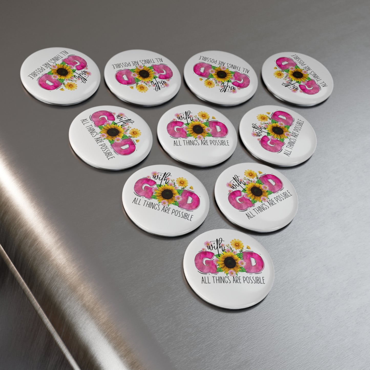 Button Magnet, Round (1 & 10 pcs)
