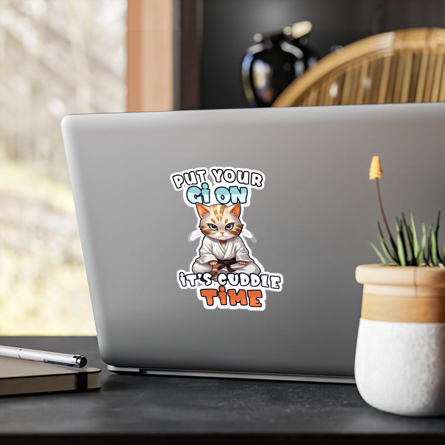 Cat Cuddle Kiss-Cut Vinyl Decals