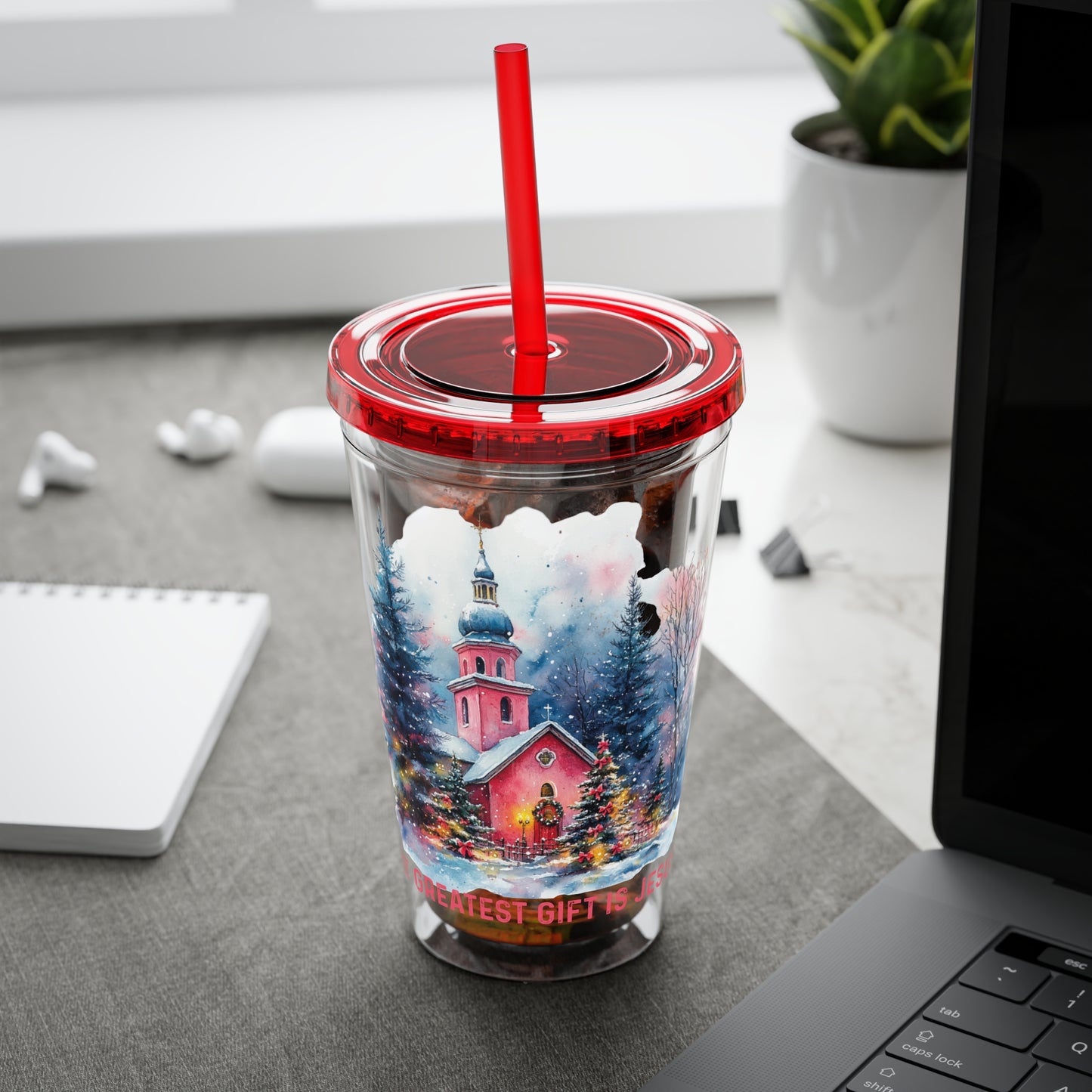 The Greatest Gift Sunsplash Tumbler with Straw, 16oz