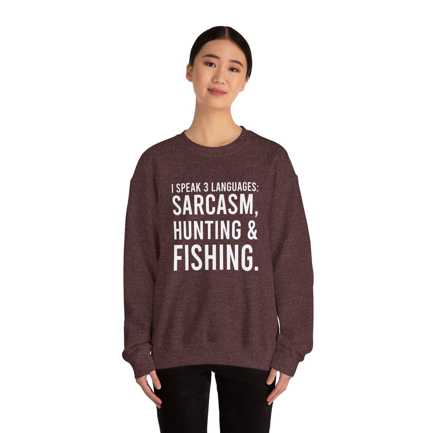 3 languages Unisex Heavy Blend™ Crewneck Sweatshirt