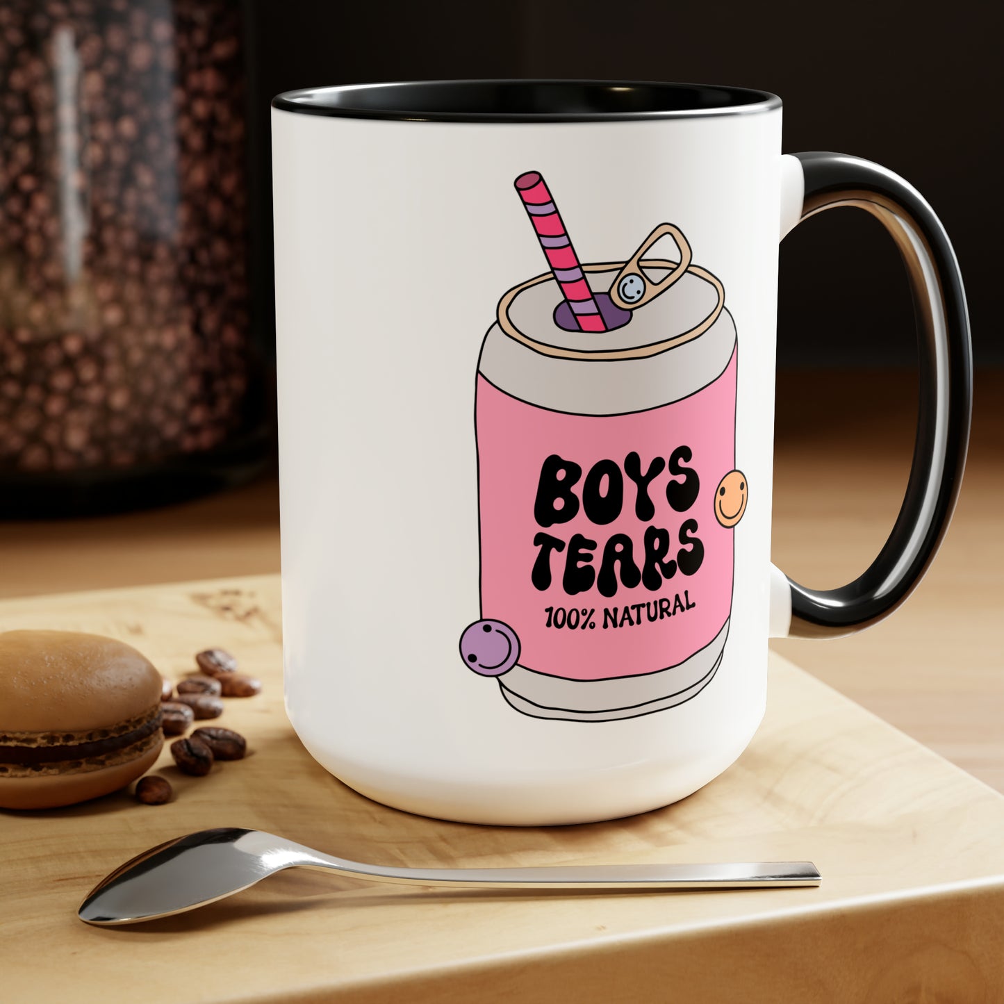 Boys Tears Two-Tone Coffee Mugs, 15oz