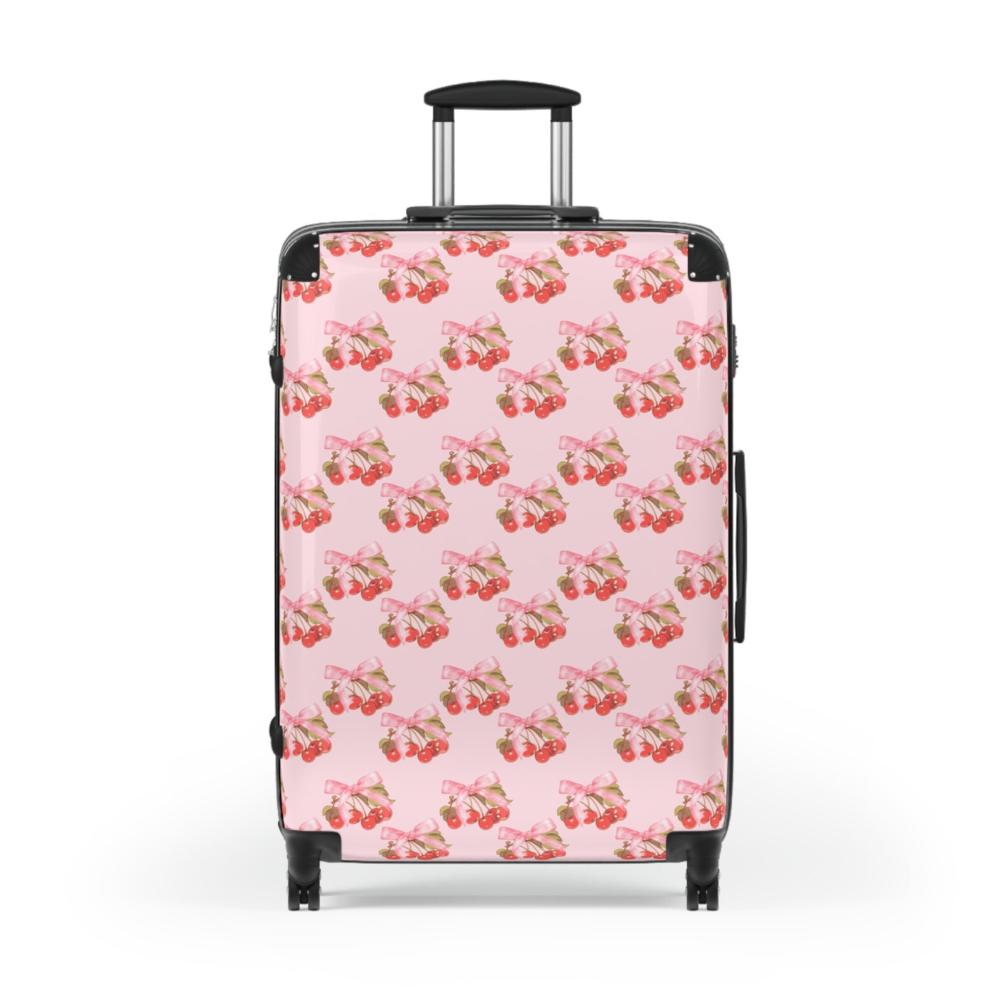 Cherries and Bows Travel Suitcase – Stylish Luggage for Trendy Adventures