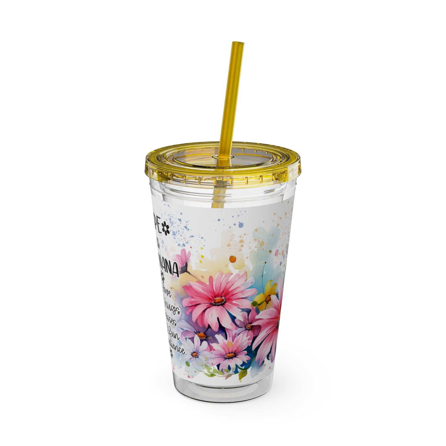 Nana Sunsplash Tumbler with Straw, 16oz